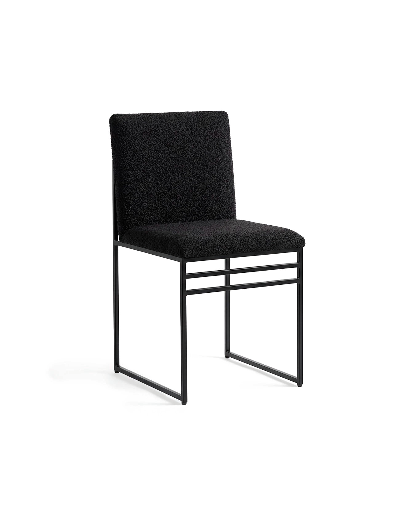 by Crea® Esszimmerstuhl ISABELL Bouclé Schwarz
