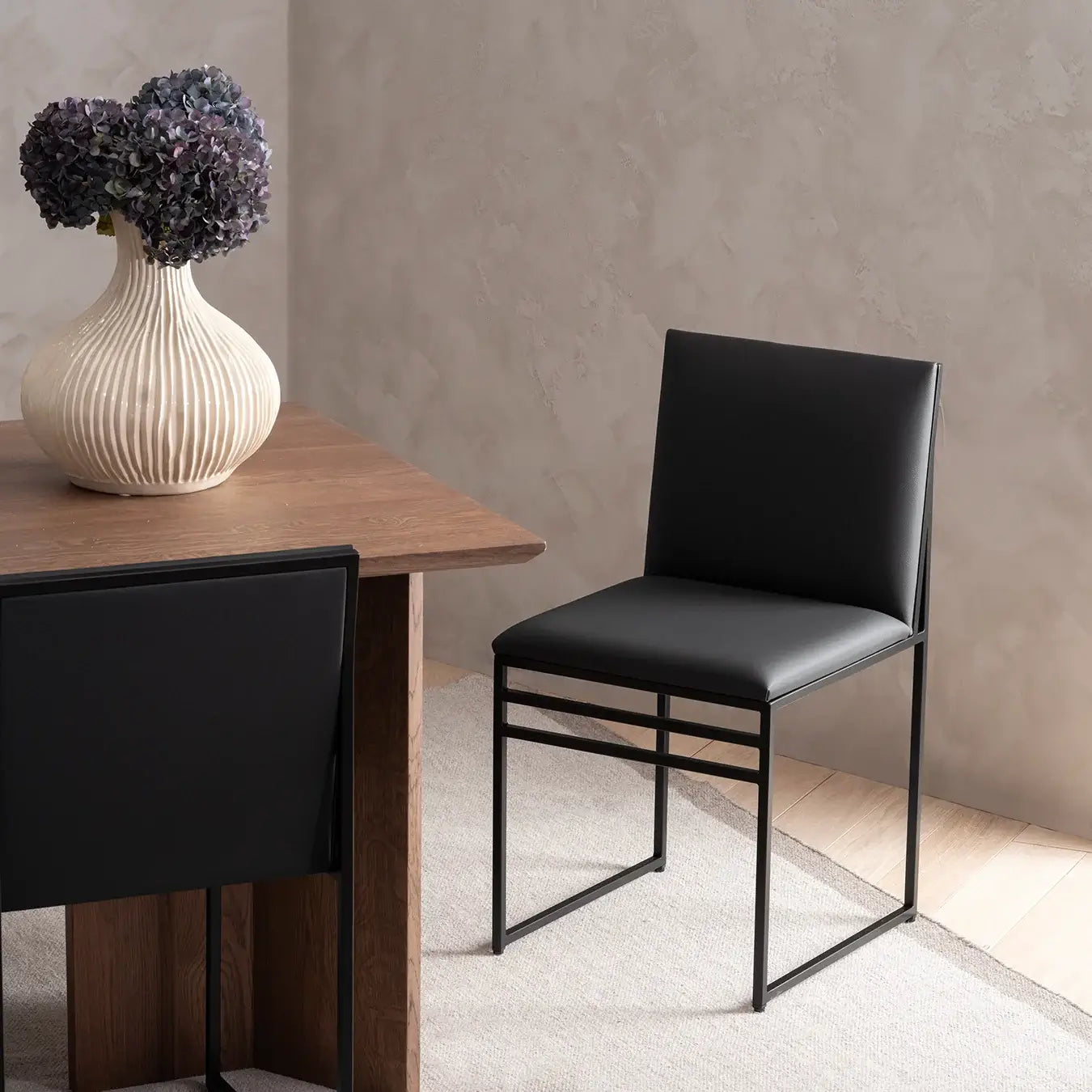 by Crea® Esszimmerstuhl ISABELL Leder Jade Black