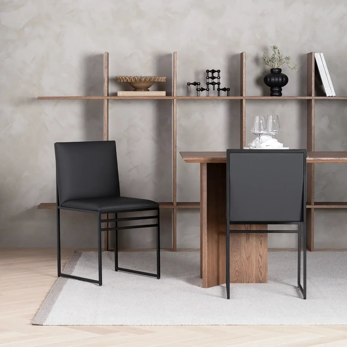 by Crea® Esszimmerstuhl ISABELL Leder Jade Black