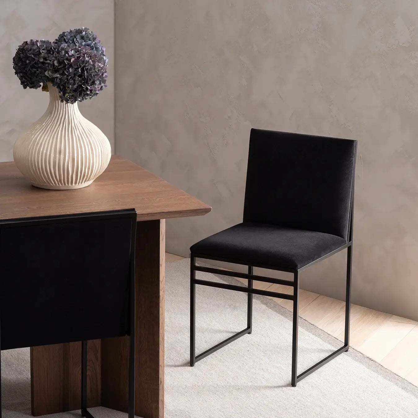 by Crea® Esszimmerstuhl ISABELL Samt Jade Black