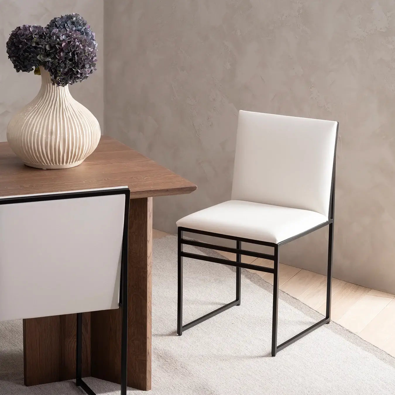by Crea® Esszimmerstuhl ISABELL Leder Ivory