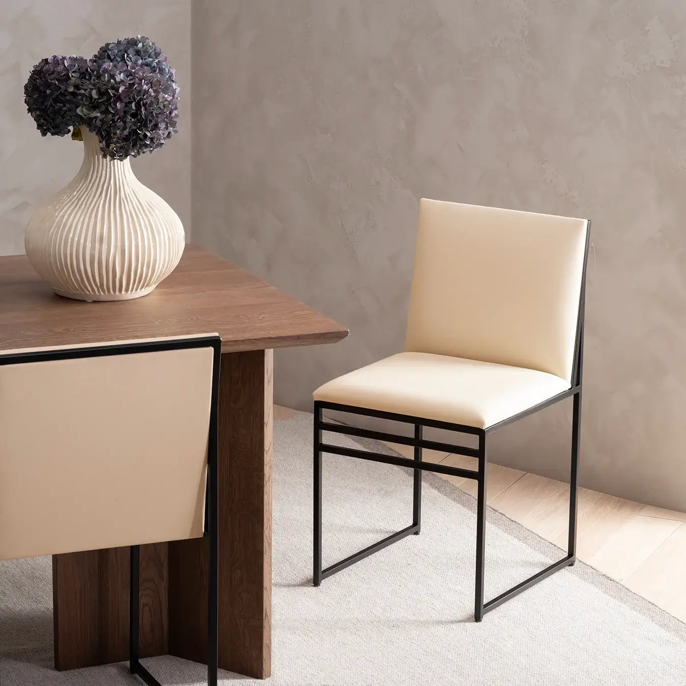 by Crea® Esszimmerstuhl ISABELL Leder Sand