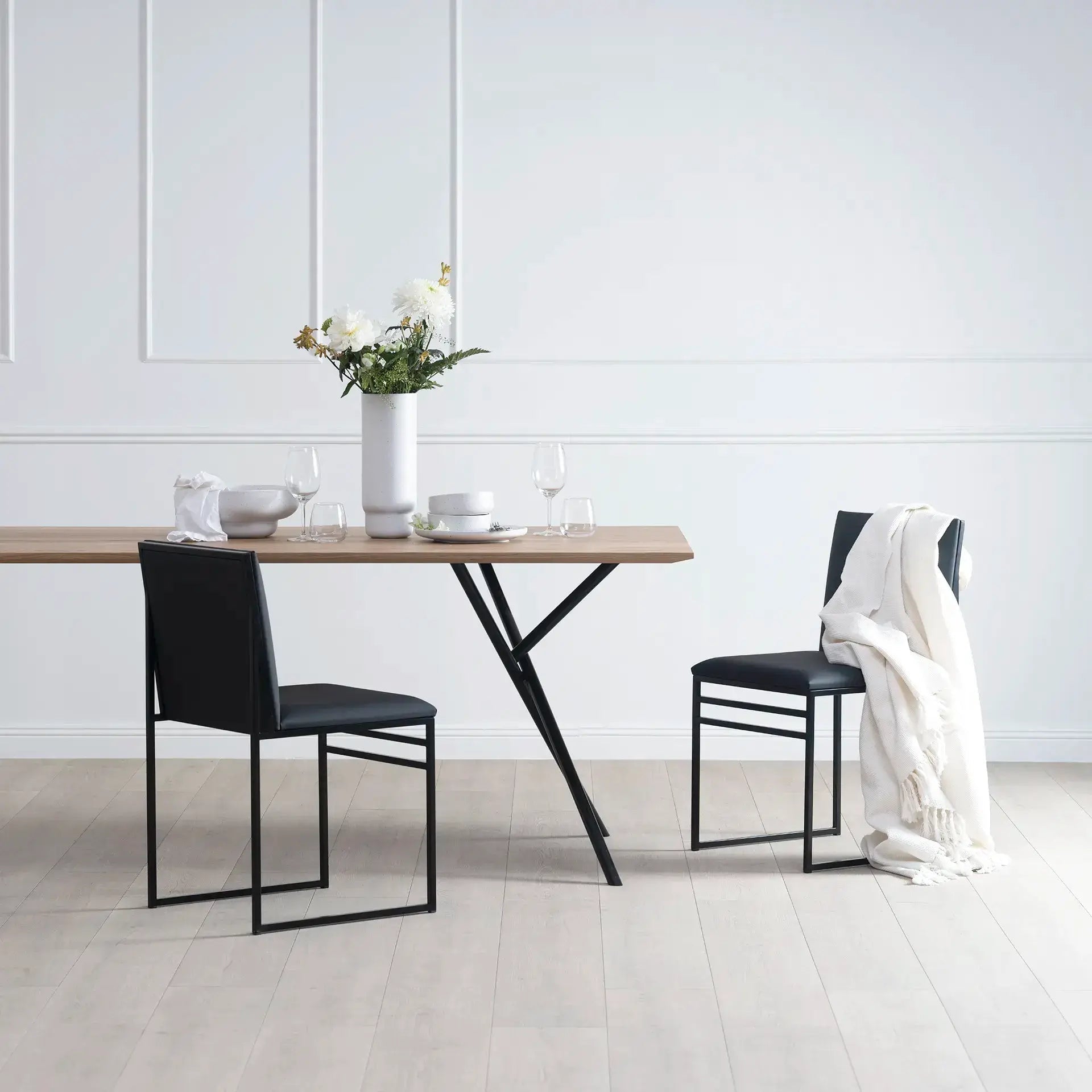by Crea® Esszimmerstuhl ISABELL Leder Jade Black