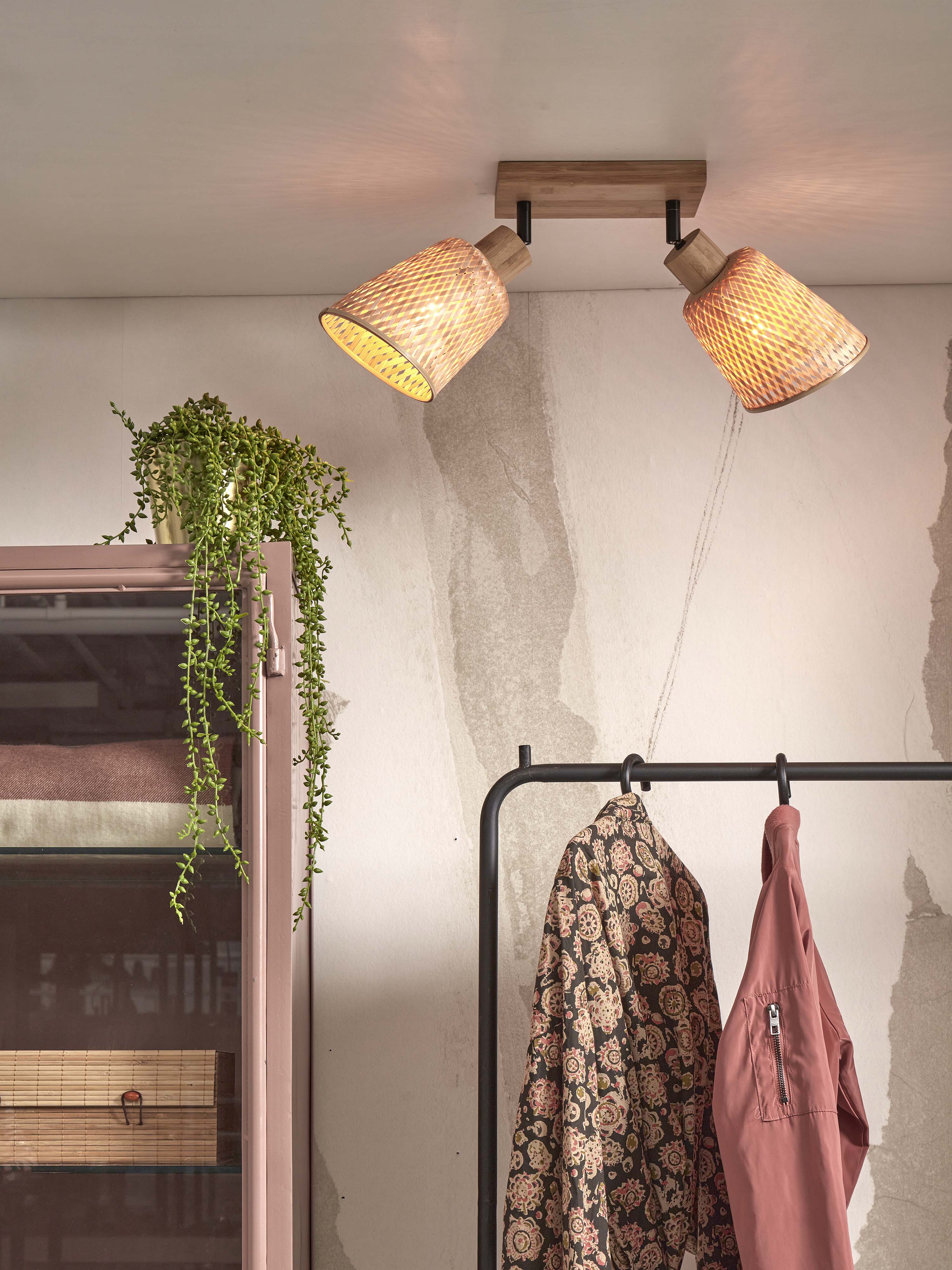 Good&Mojo Deckenlampe JAVA braun | 28x15x24cm