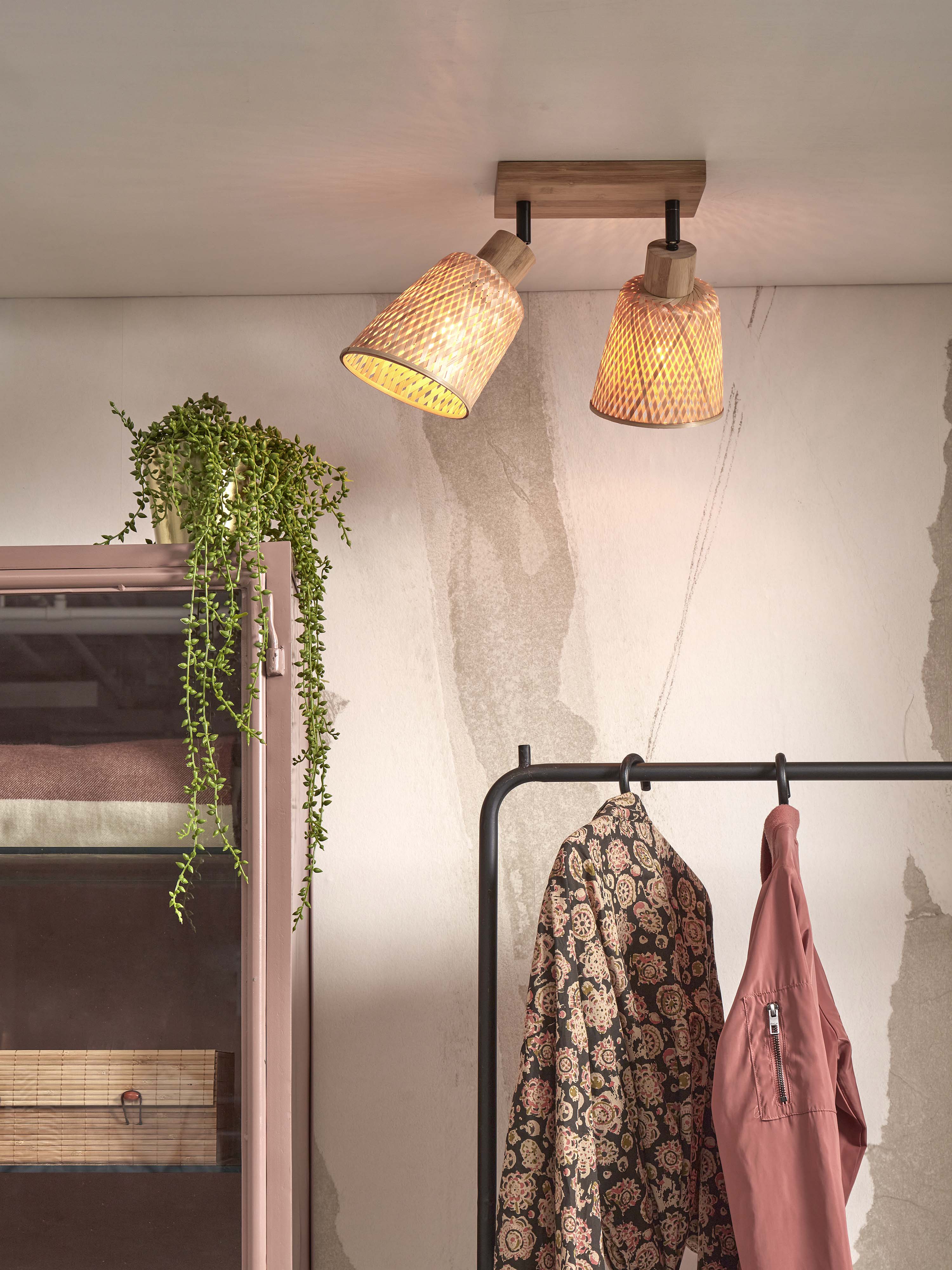 Good&Mojo Deckenlampe JAVA braun | 28x15x24cm