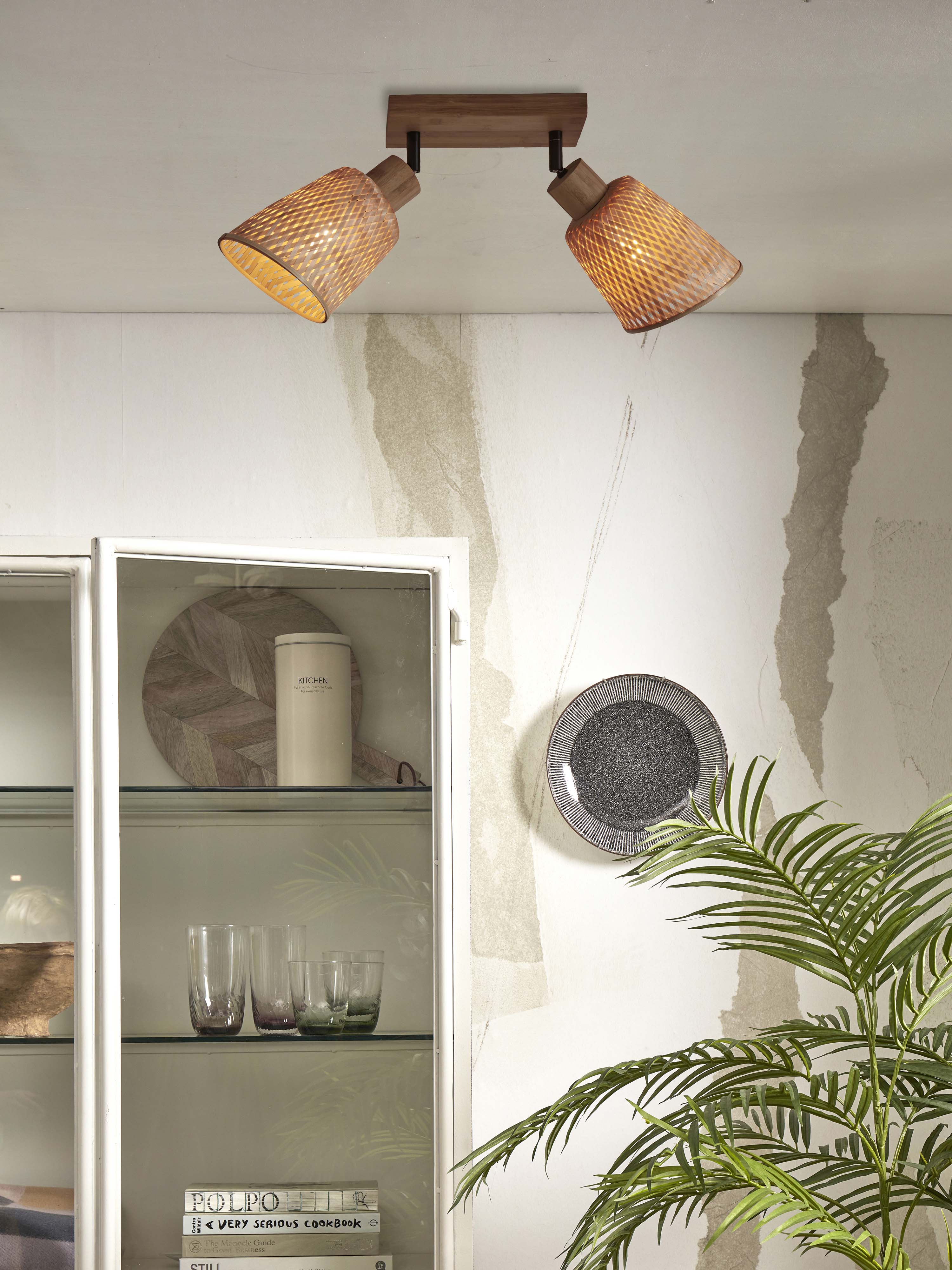 Good&Mojo Deckenlampe JAVA braun | 28x15x24cm