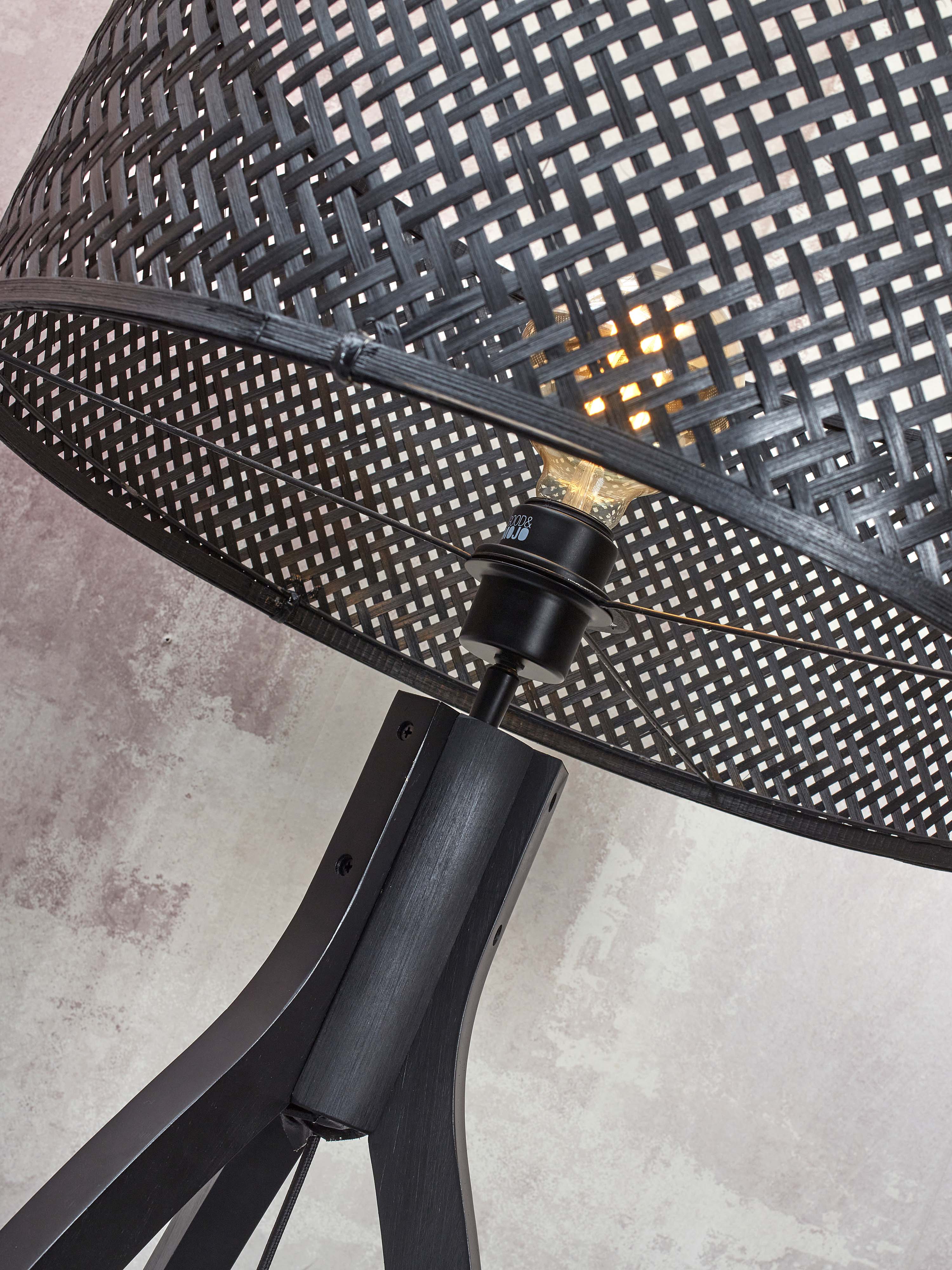 Good&Mojo Stehlampe JAVA schwarz | 50x50x145cm