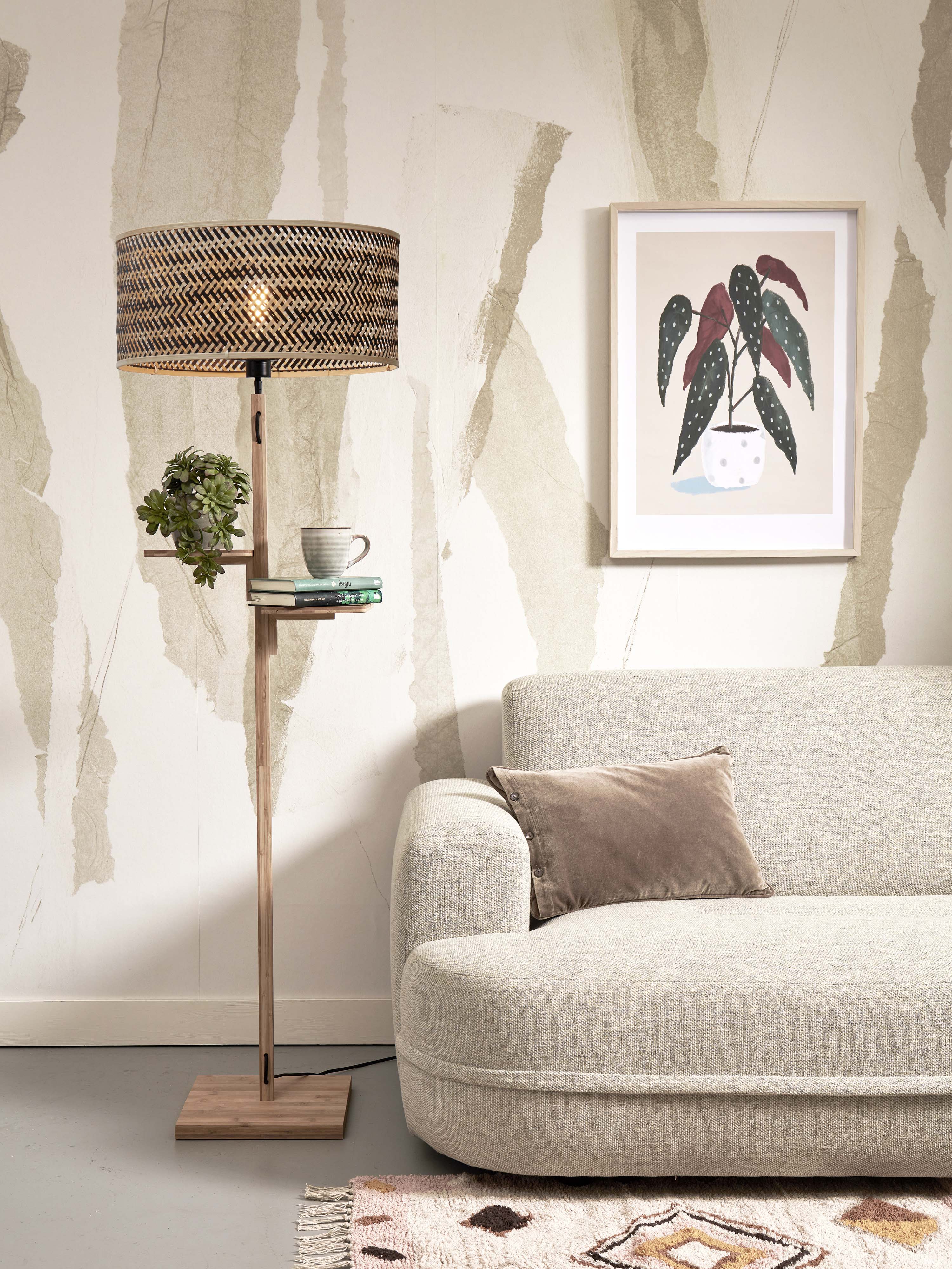 Good&Mojo Stehlampe JAVA braun | 50x50x158cm