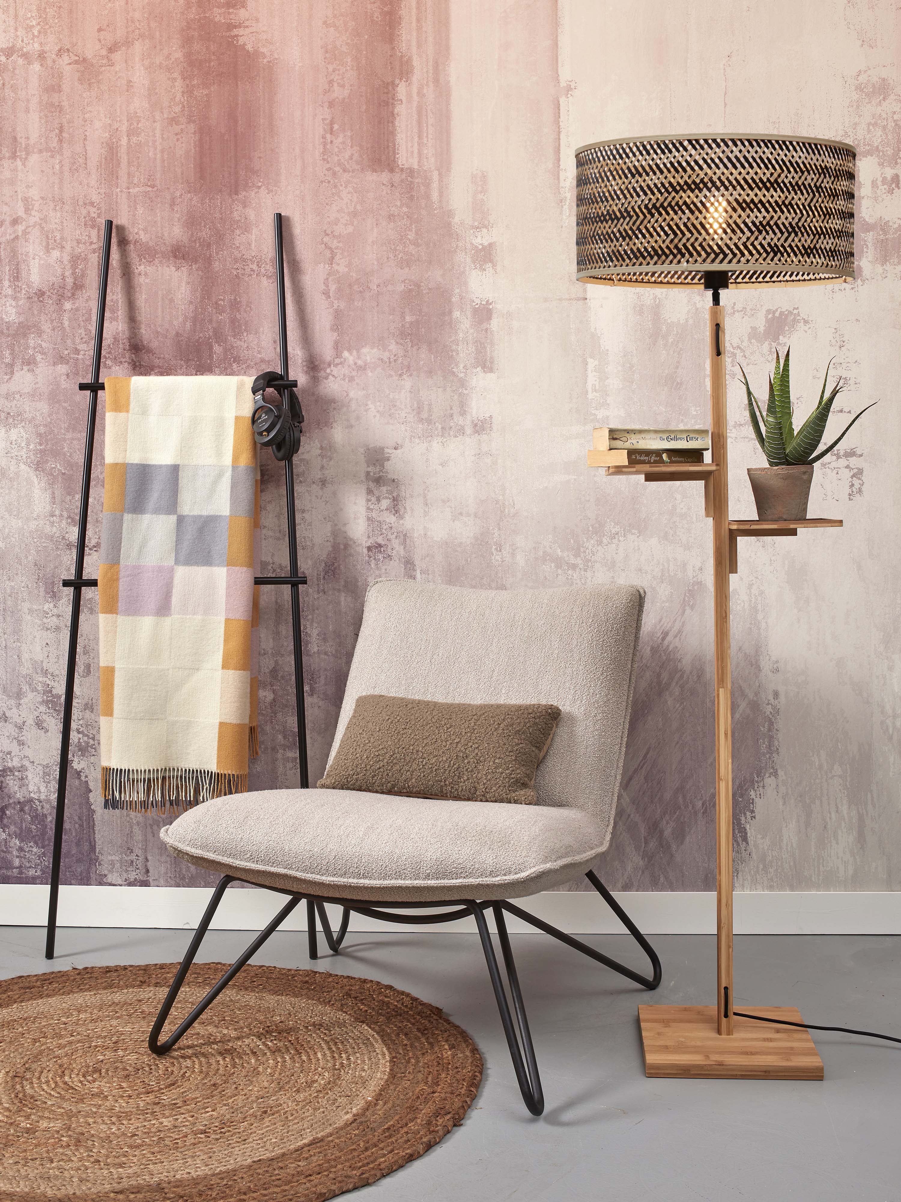 Good&Mojo Stehlampe JAVA braun | 50x50x158cm