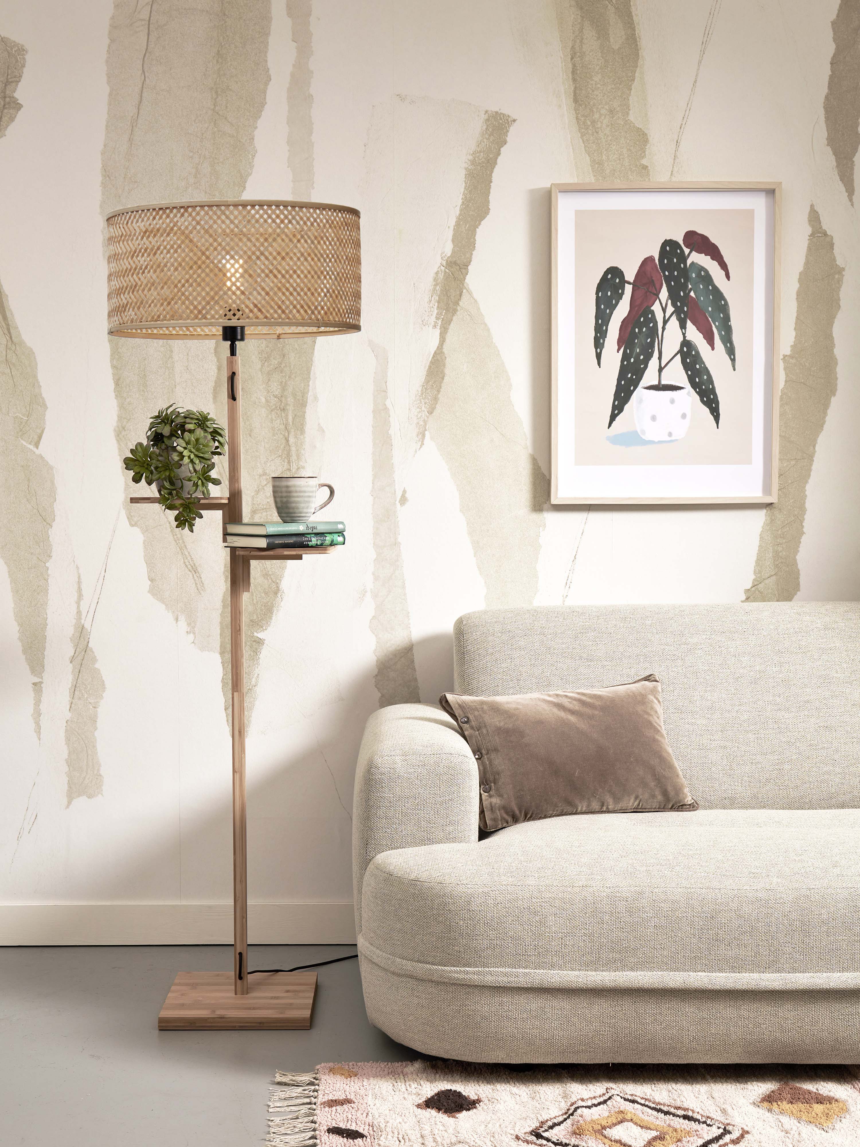 Good&Mojo Stehlampe JAVA braun | 50x50x158cm
