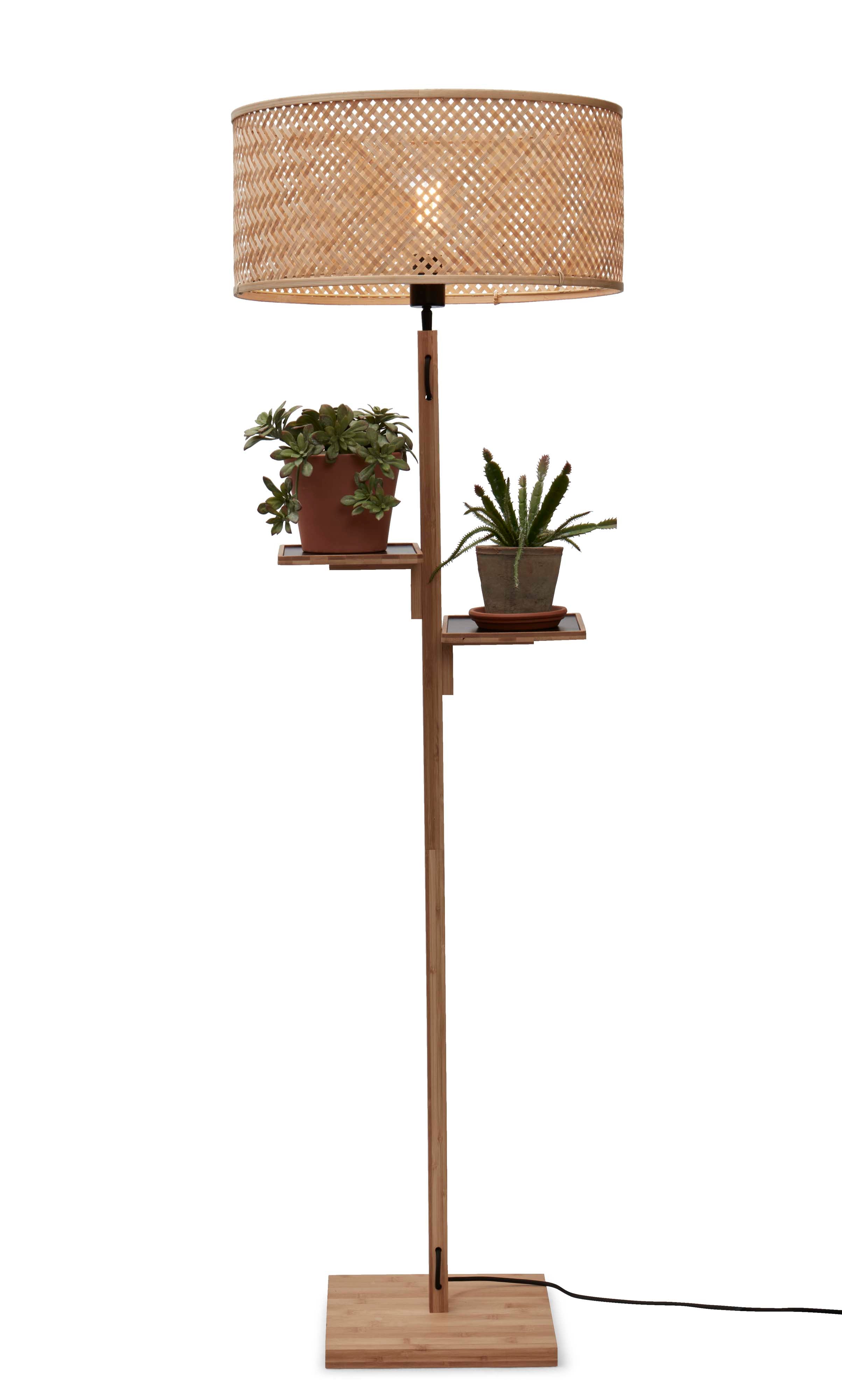 Good&Mojo Stehlampe JAVA braun | 50x50x158cm