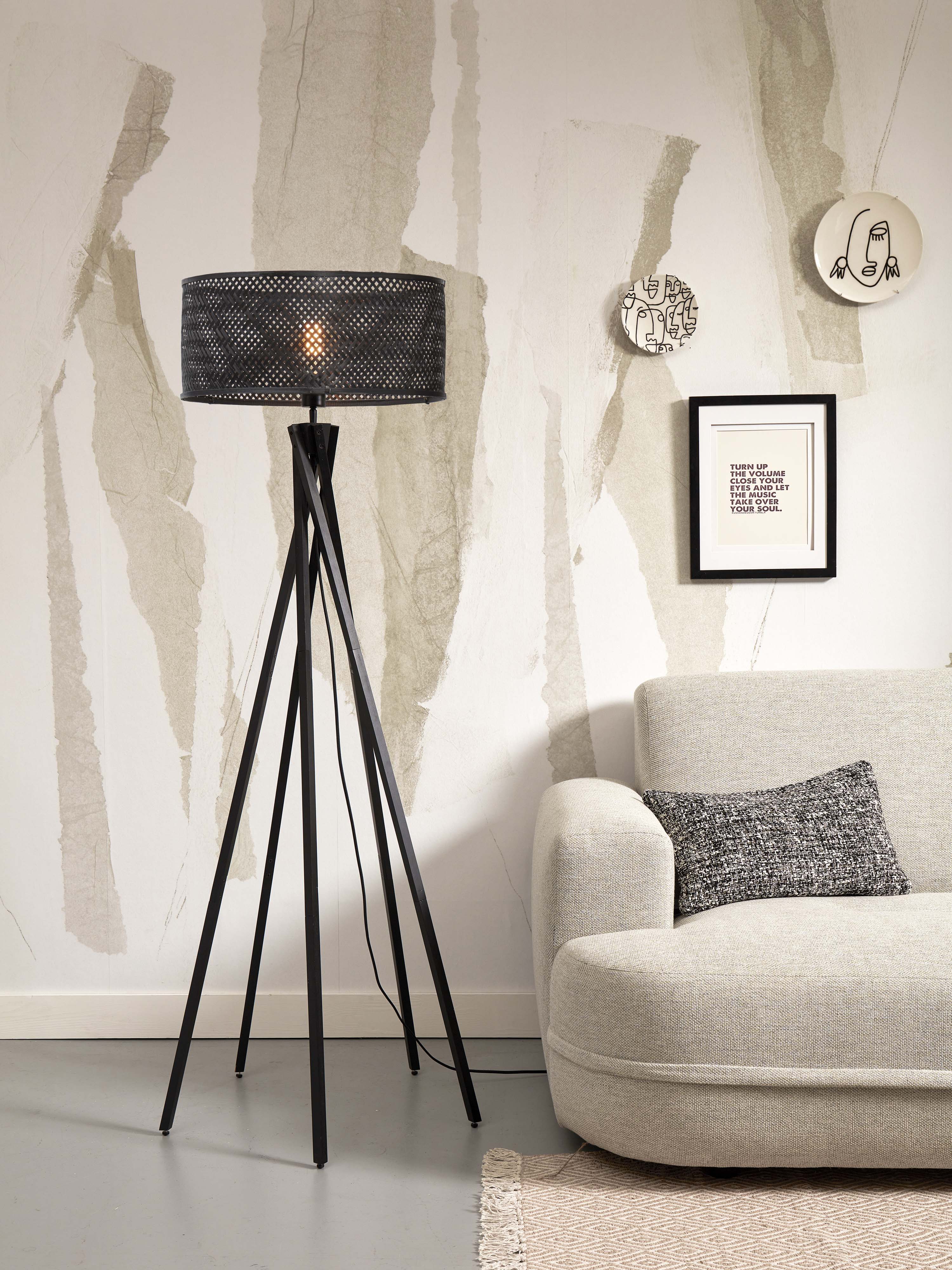 Good&Mojo Stehlampe JAVA schwarz | 53x53x146cm