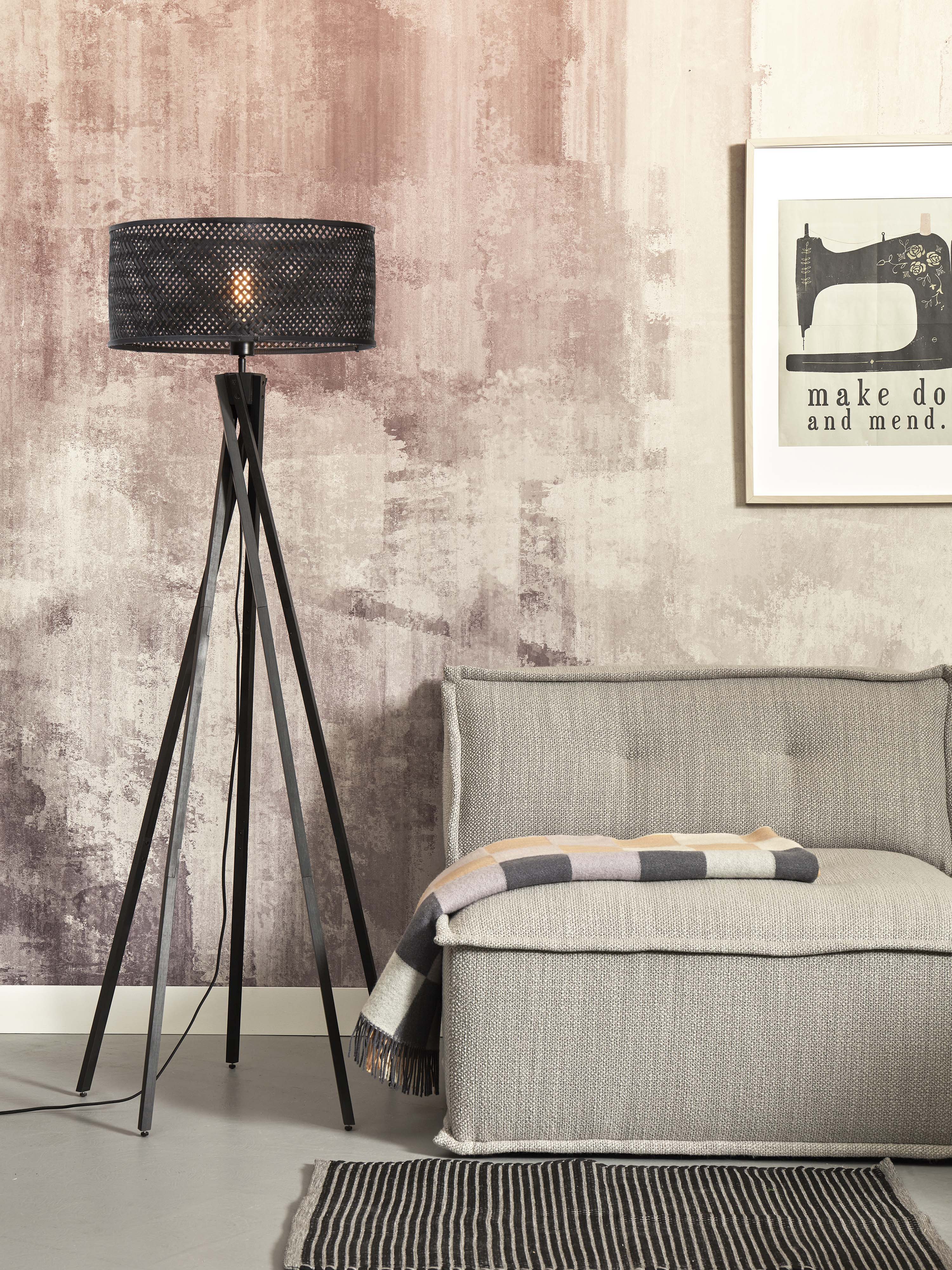 Good&Mojo Stehlampe JAVA schwarz | 53x53x146cm