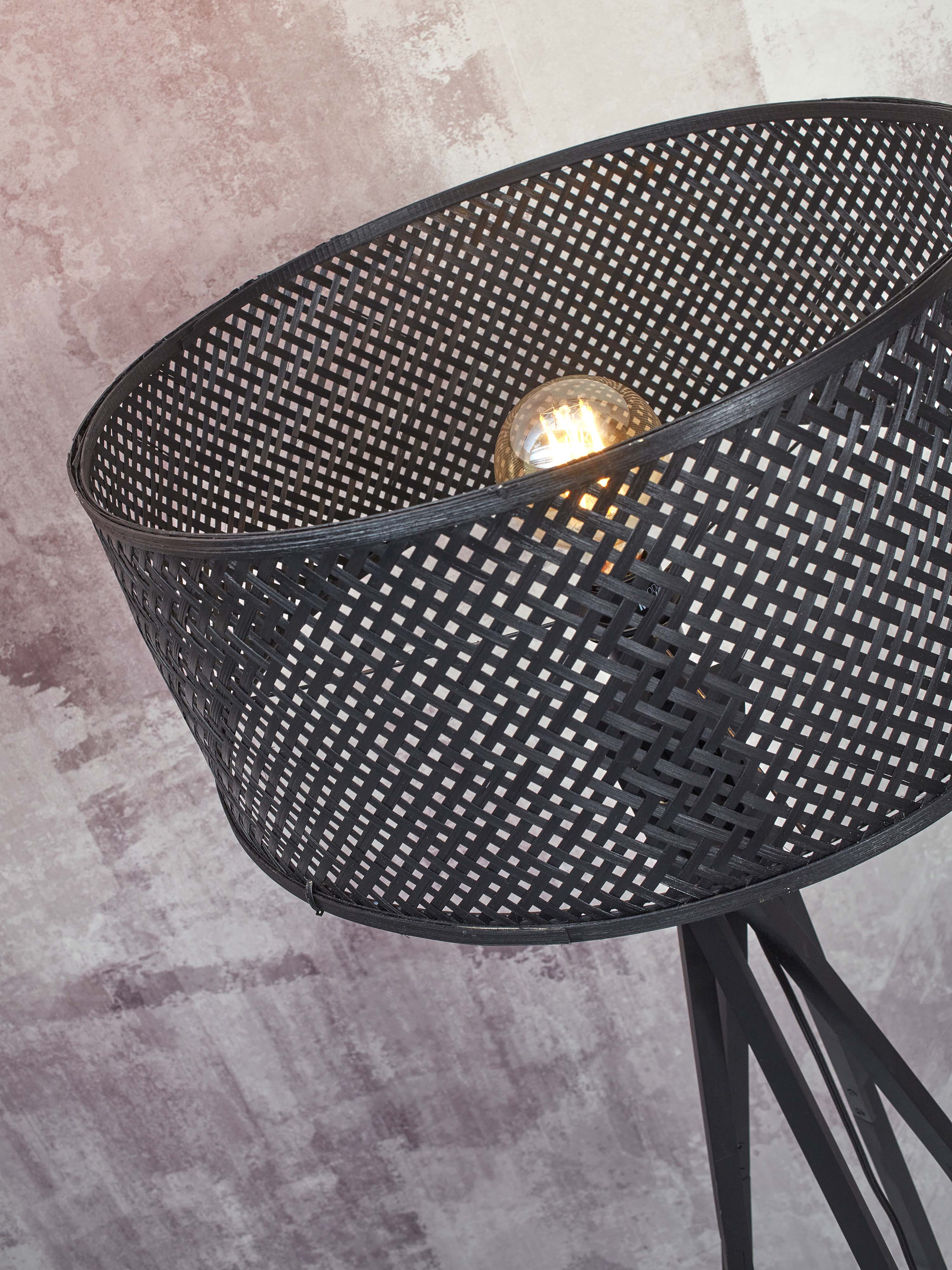 Good&Mojo Stehlampe JAVA schwarz | 53x53x146cm