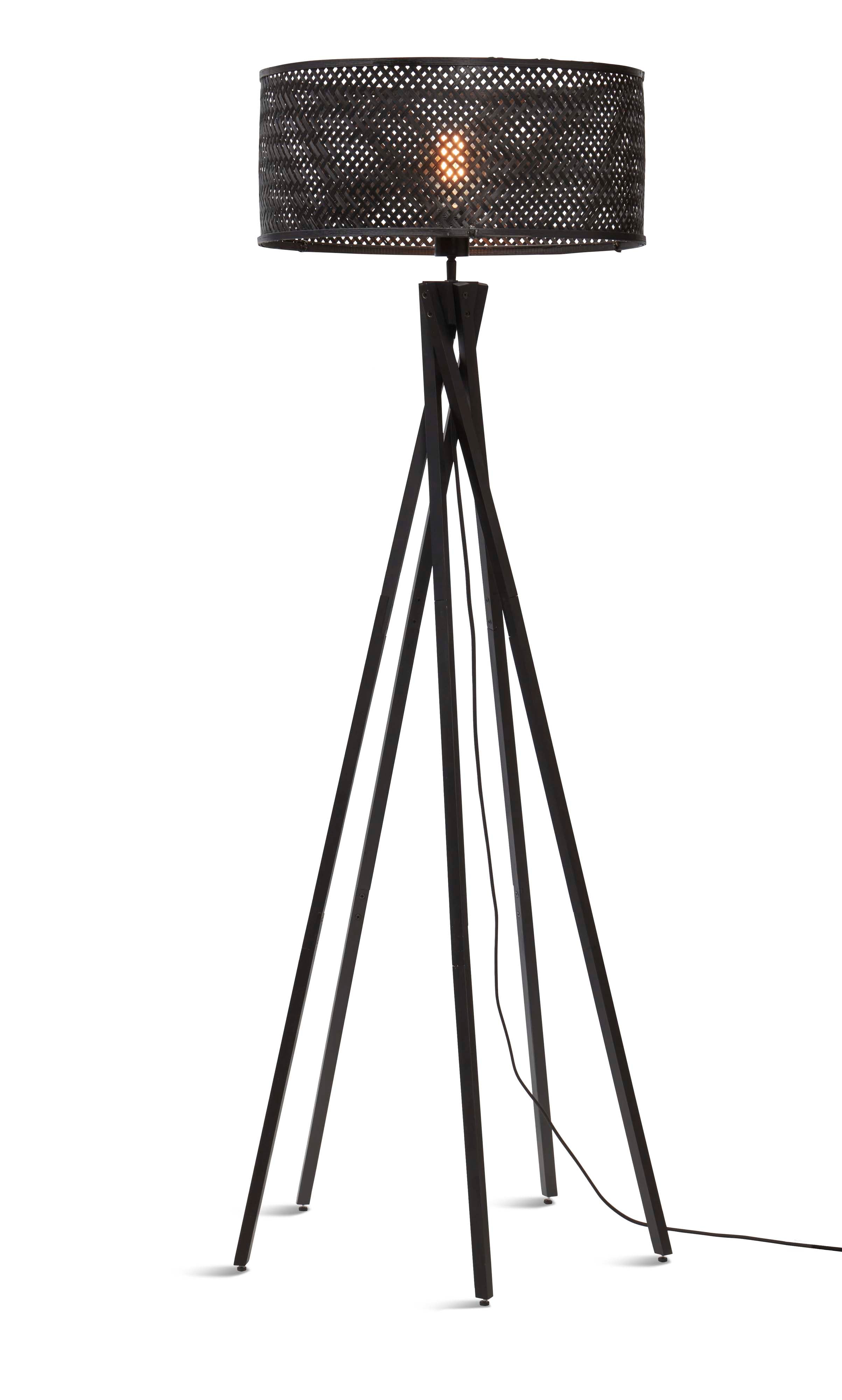 Good&Mojo Stehlampe JAVA schwarz | 53x53x146cm