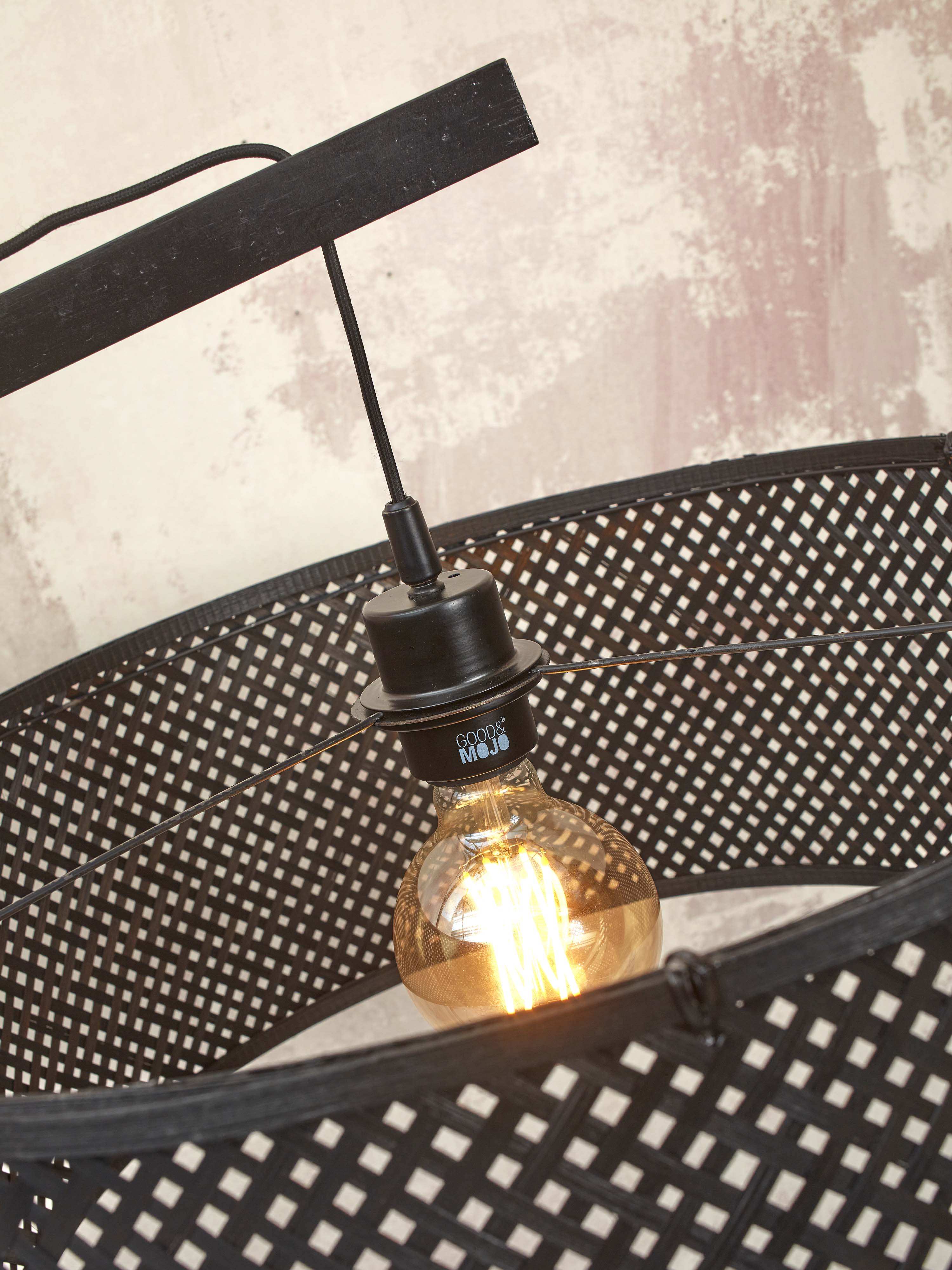 Good&Mojo Stehlampe JAVA schwarz | 175x50x207cm