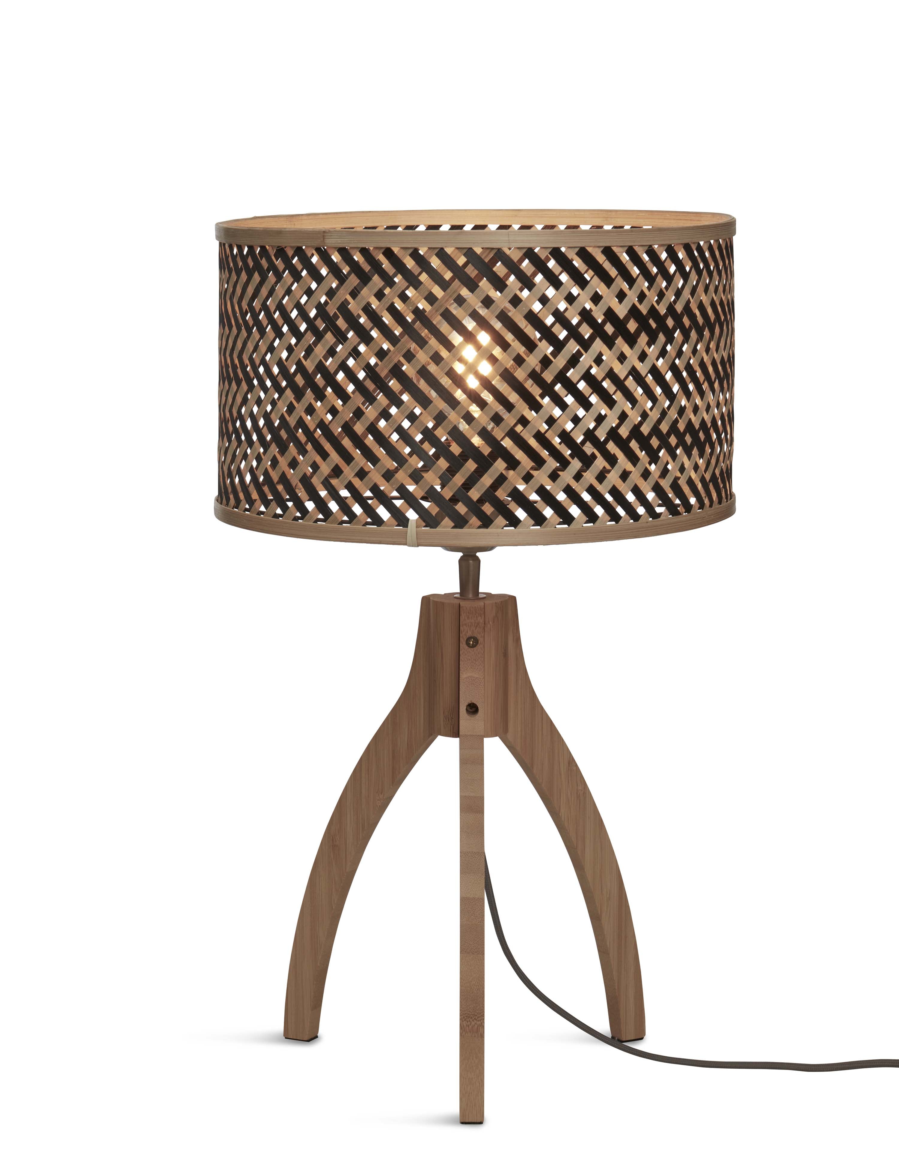 Good&Mojo Tischlampe JAVA braun | 20x20x40cm