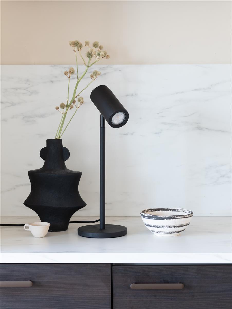 Good&Mojo Tischlampe JAVA schwarz | 47x18x47cm