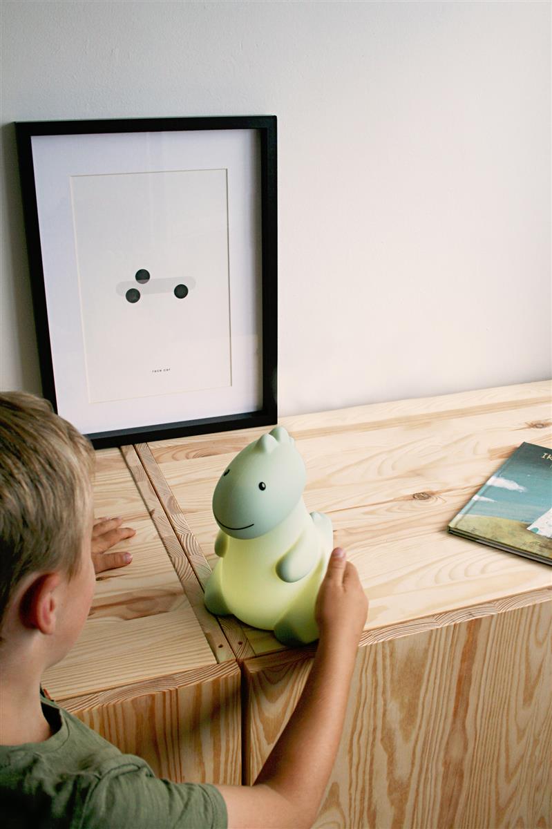 AP Junior Nachtlicht DINO JEROOM sagegreen | 18x13x20cm
