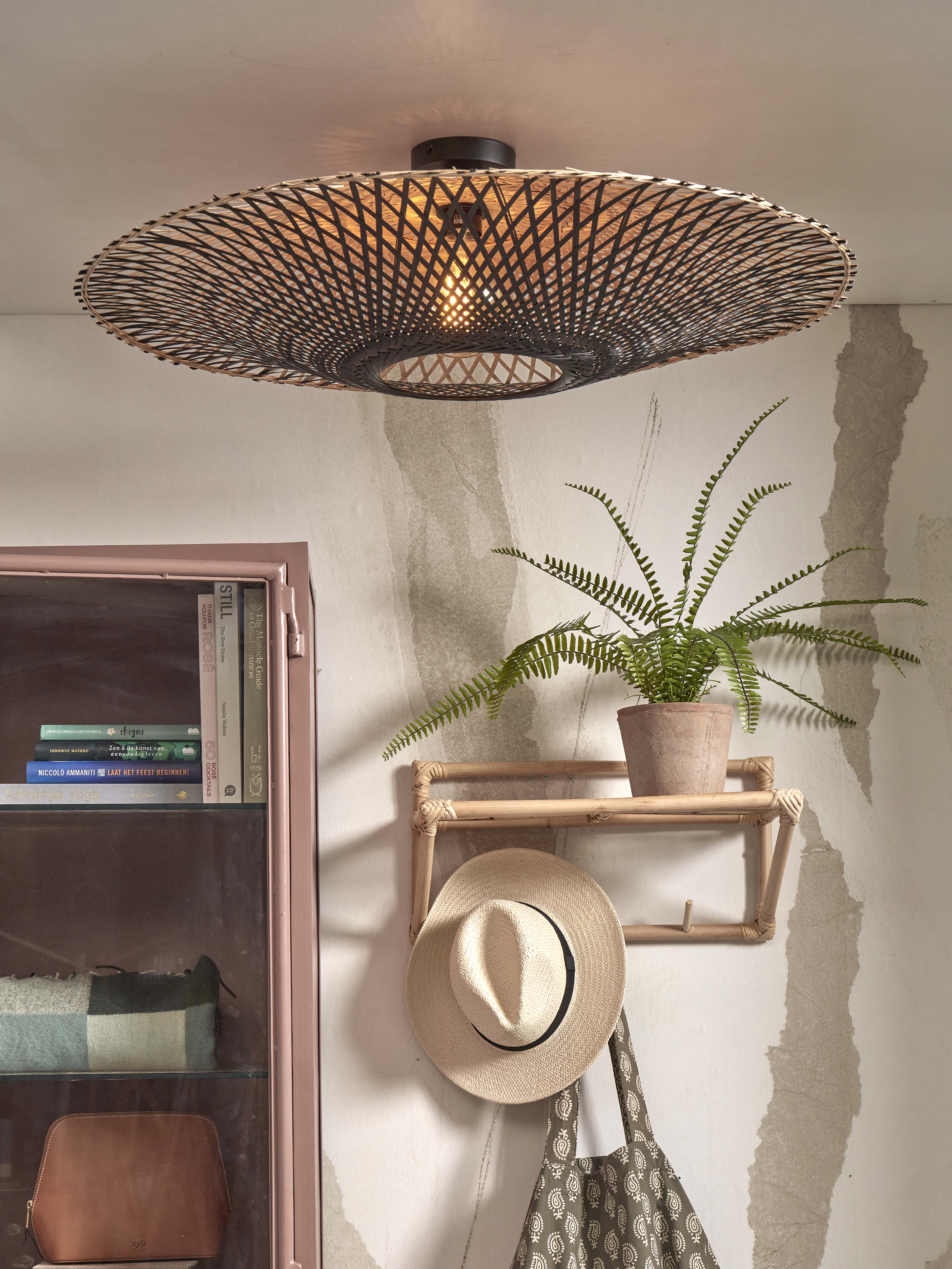 Good&Mojo Deckenlampe KALIMANTAN schwarz | 87x87x20cm