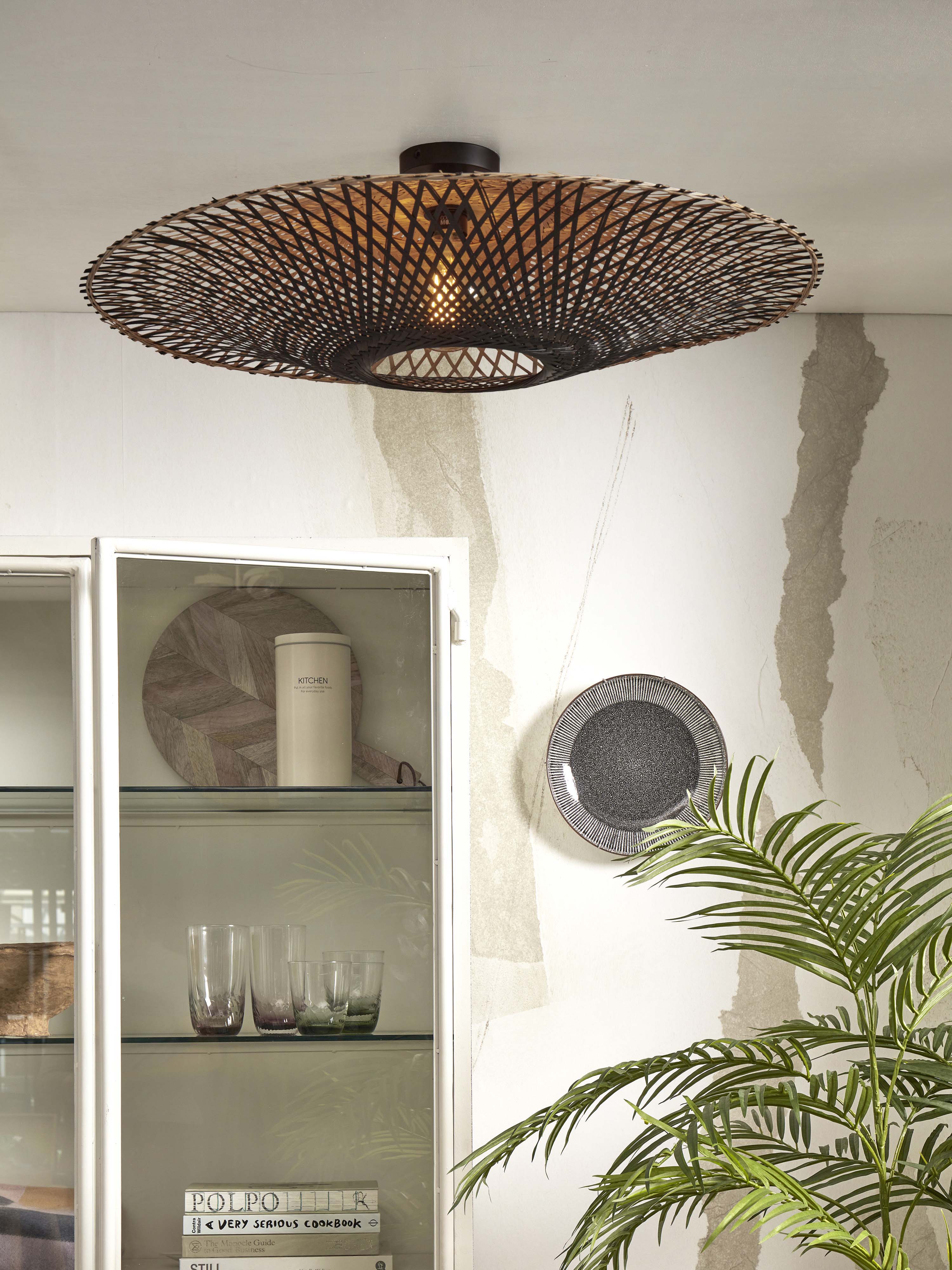 Good&Mojo Deckenlampe KALIMANTAN schwarz | 87x87x20cm