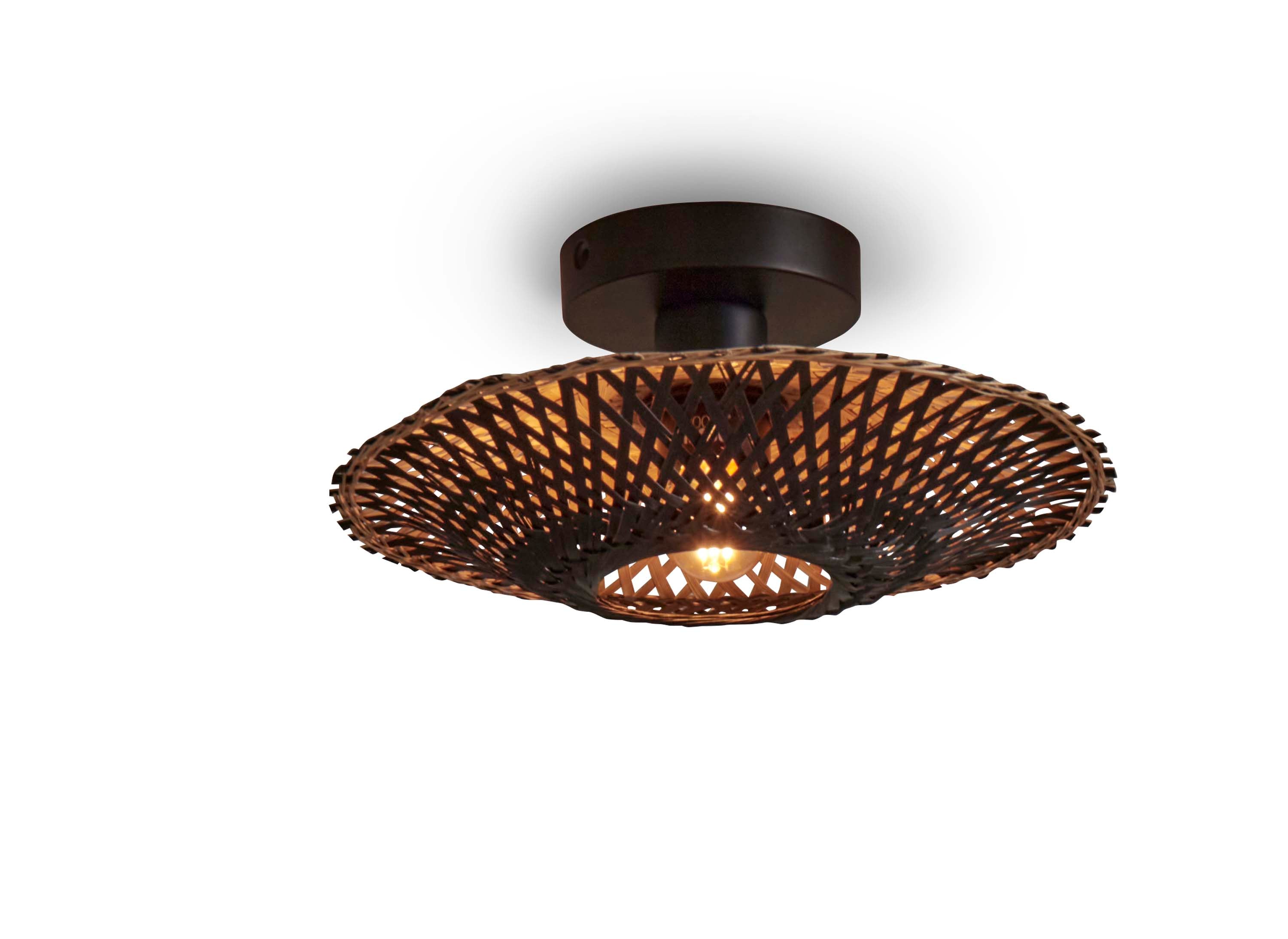 Good&Mojo Deckenlampe KALIMANTAN schwarz | 30x30x8cm