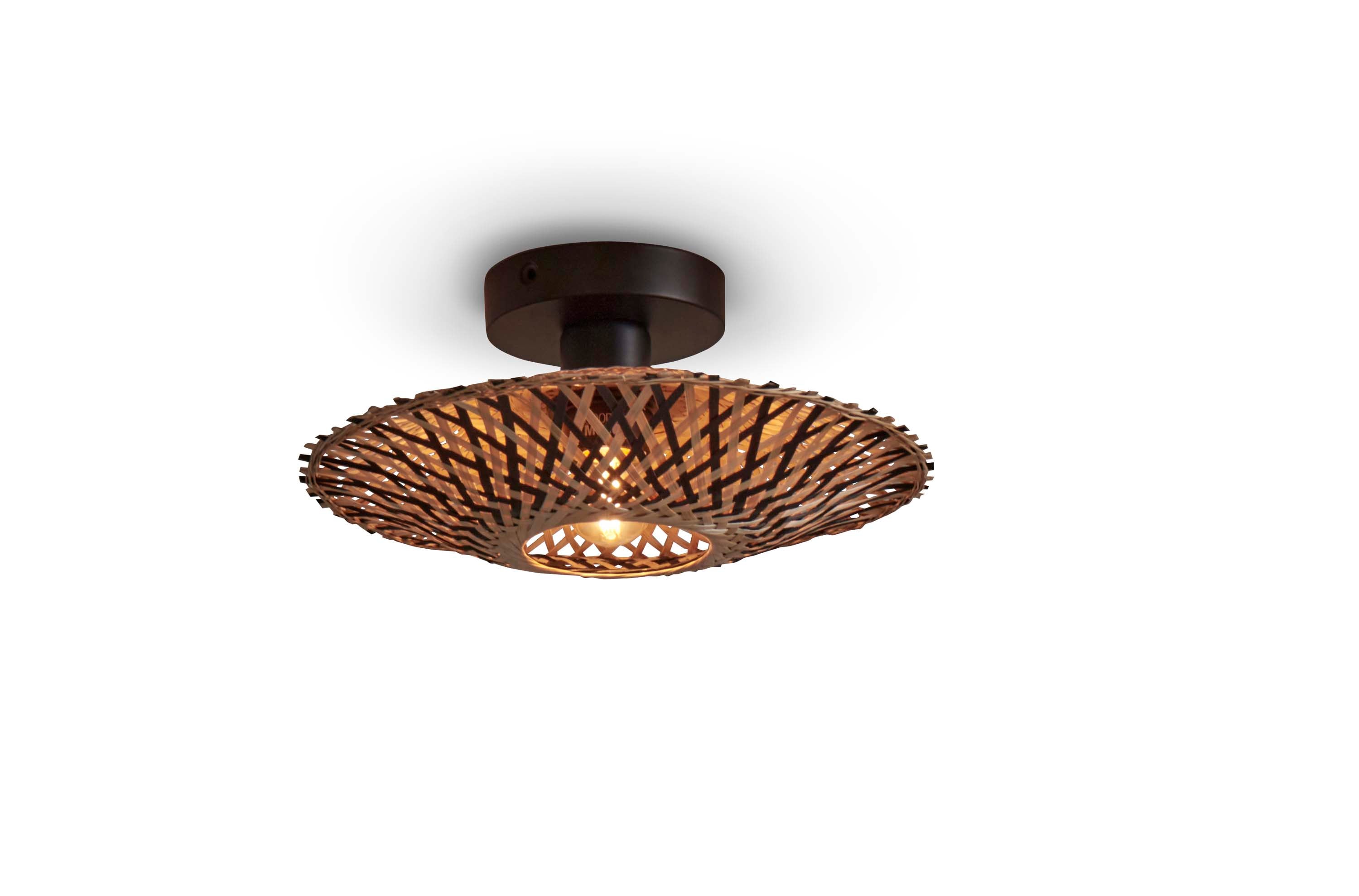 Good&Mojo Deckenlampe KALIMANTAN braun | 30x30x8cm