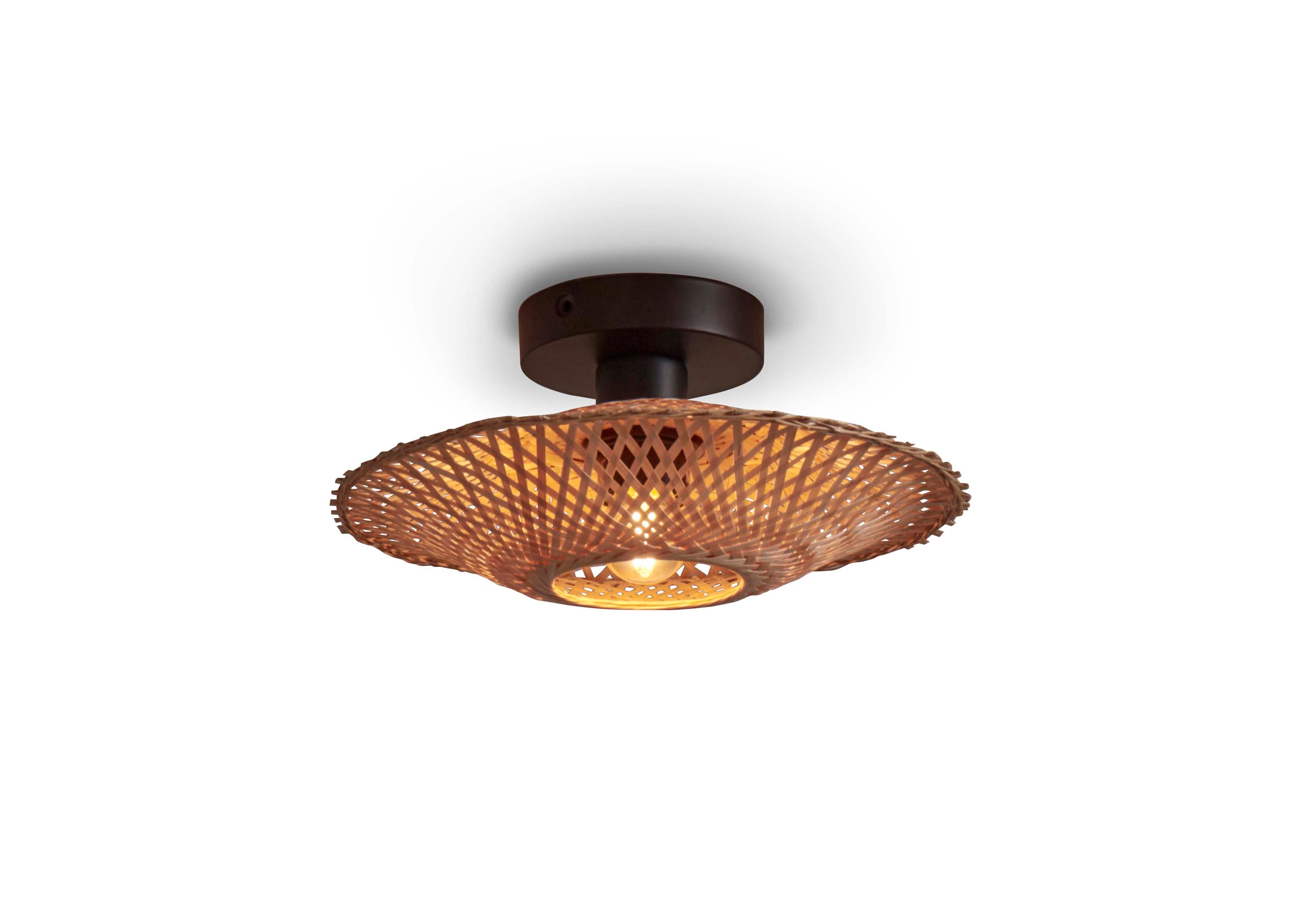Good&Mojo Deckenlampe KALIMANTAN schwarz | 30x30x8cm