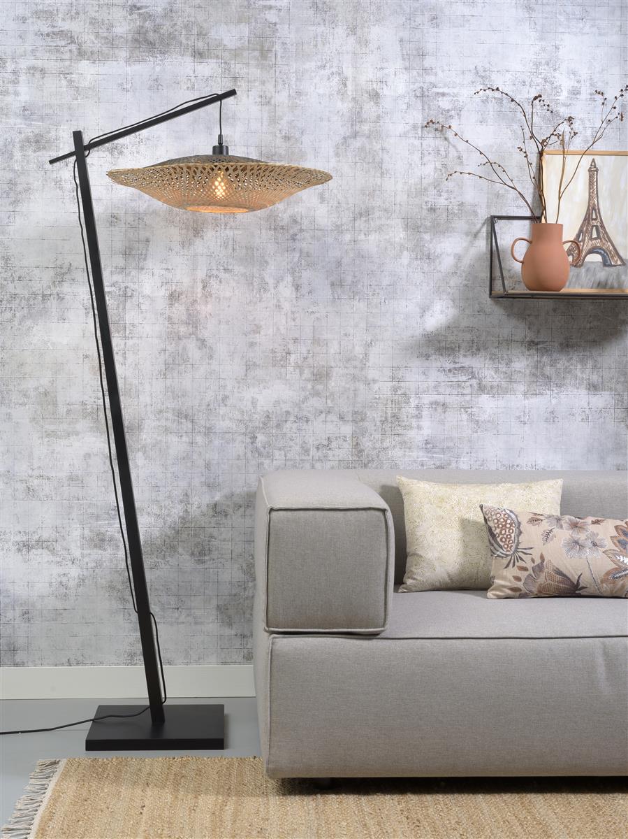 Good&Mojo Stehlampe KALIMANTAN schwarz | 80x60x176cm