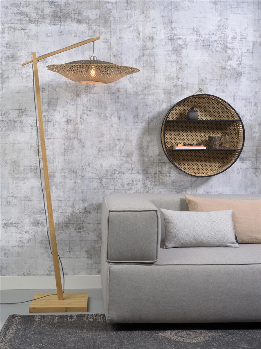 Good&Mojo Stehlampe KALIMANTAN schwarz | 80x60x176cm