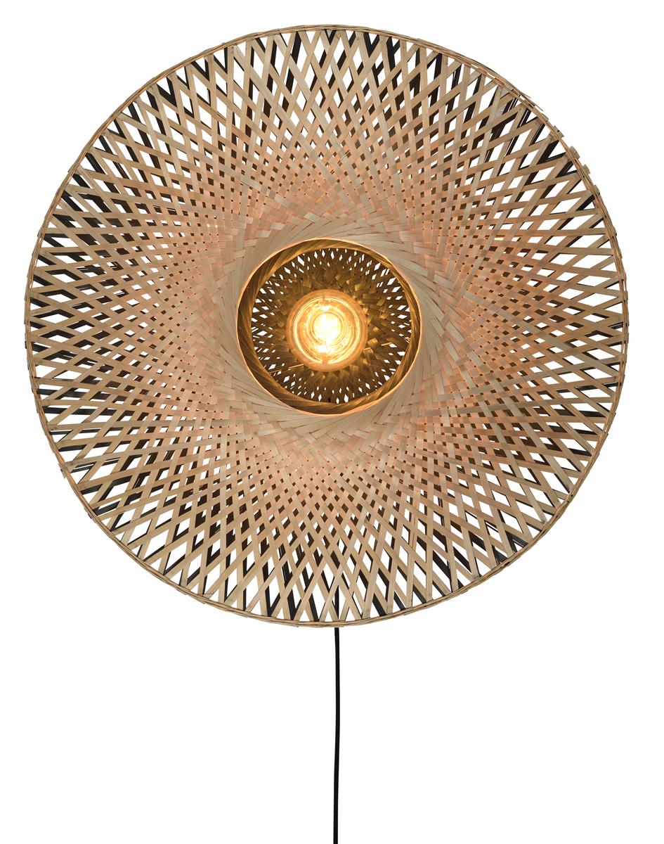 Good&Mojo Wandleuchte KALIMANTAN natur schwarz | 87x45x87cm