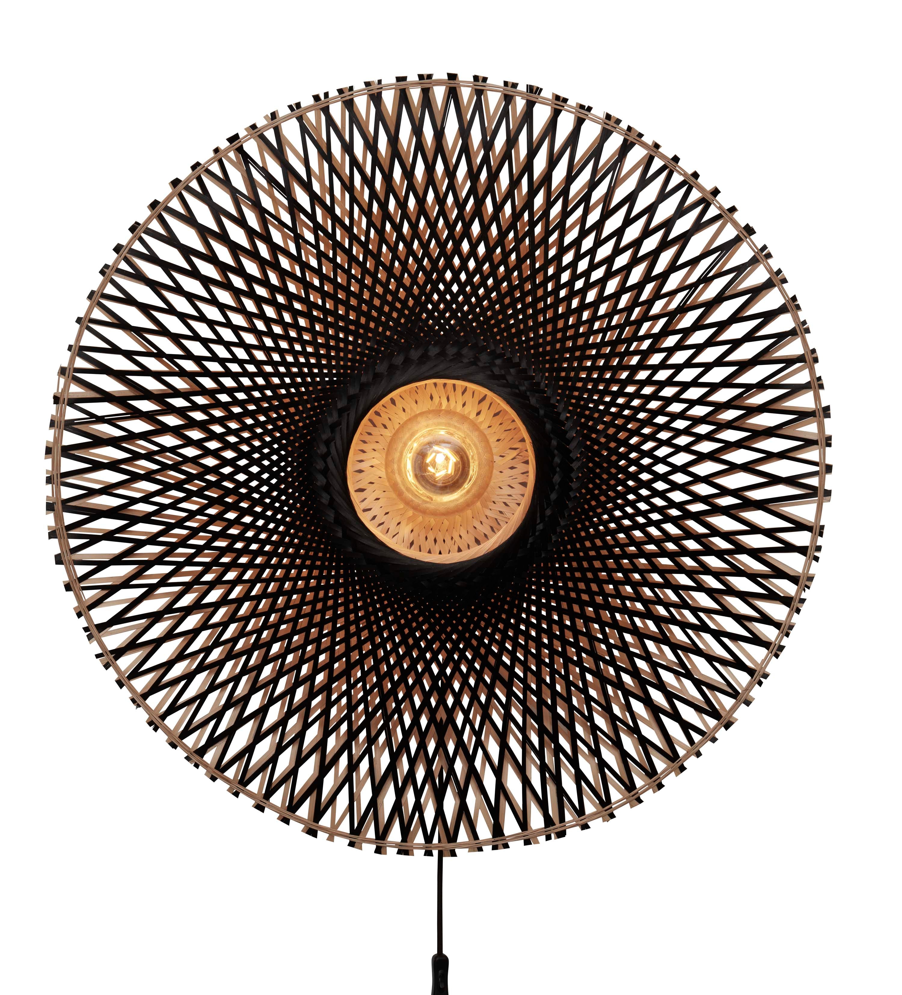Good&Mojo Wandleuchte KALIMANTAN schwarz | 87x20x87cm