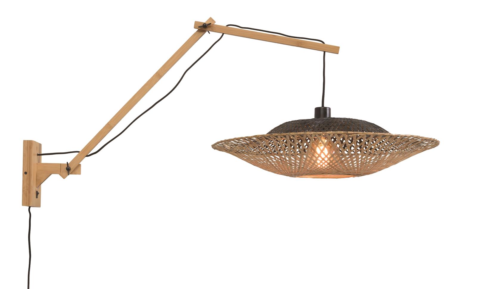 Good&Mojo Wandleuchte KALIMANTAN schwarz | 105x60x55cm