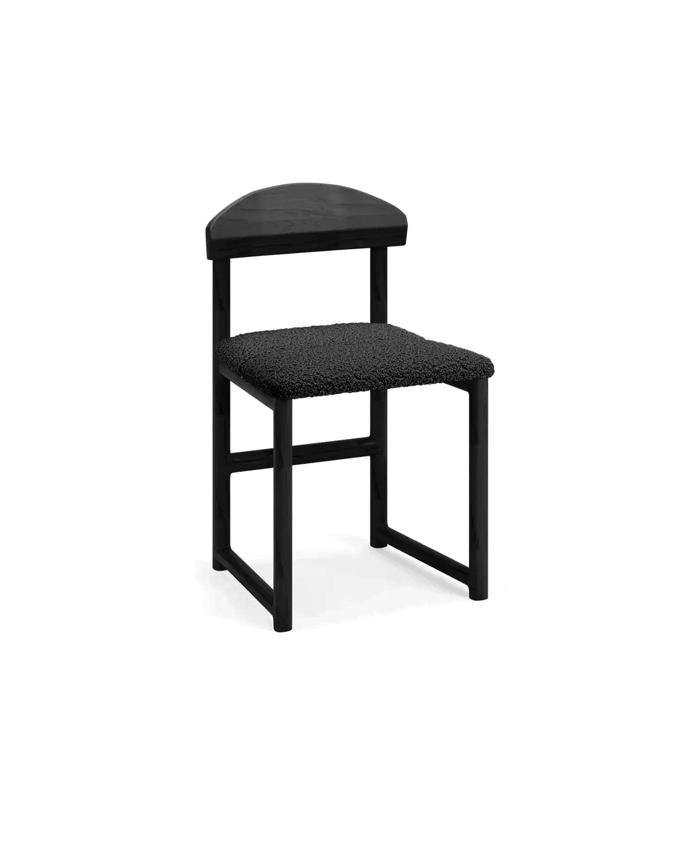 by Crea® Esszimmerstuhl KARIN Schwarze Eiche Bouclé Schwarz