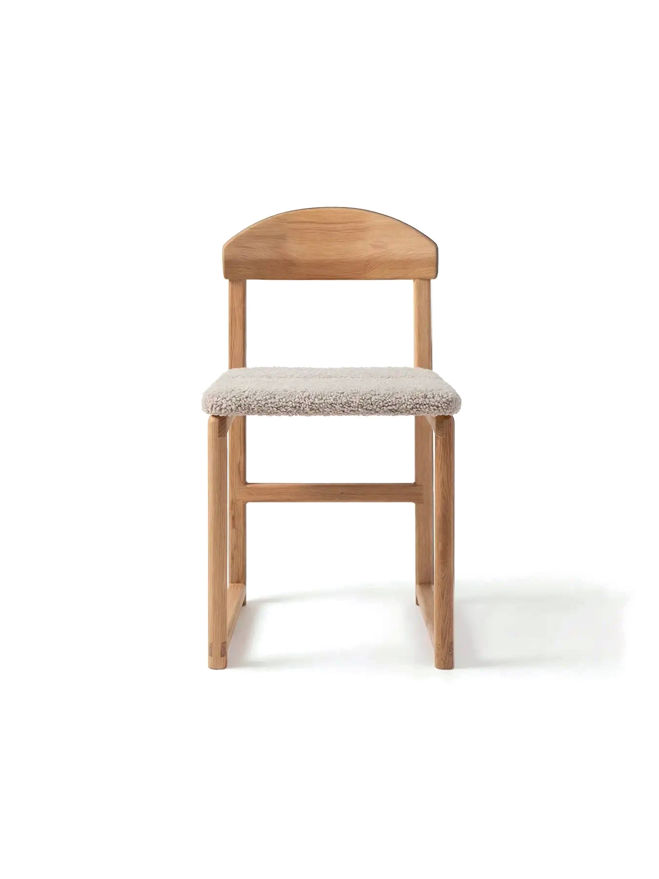 by Crea® Esszimmerstuhl KARIN Eiche Natur Bouclé Greige
