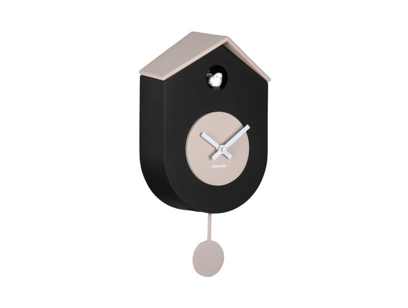 Karlsson Kuckucksuhr GRATO CUCKOO black & warm grey | 9x18x3 cm - Sir Henrys