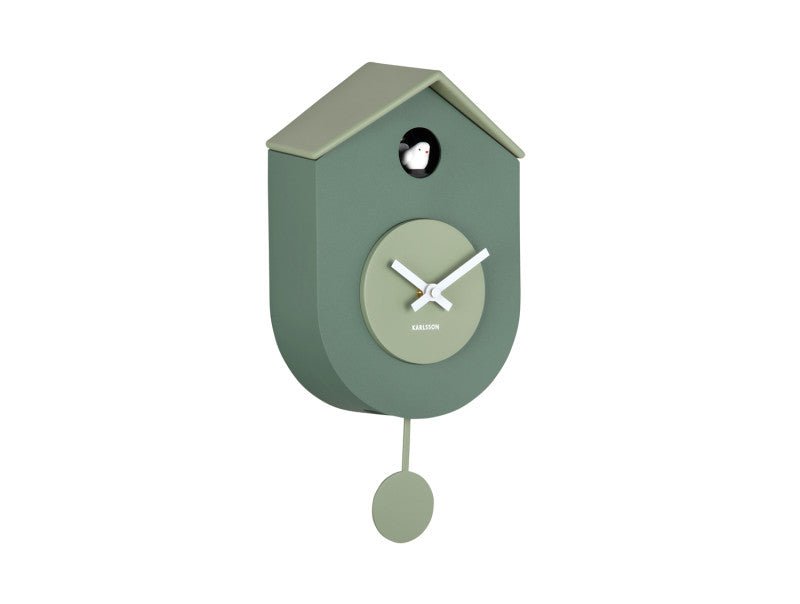 Karlsson Kuckucksuhr GRATO CUCKOO jungle green & grayed jade | 9x18x33 - Sir Henrys