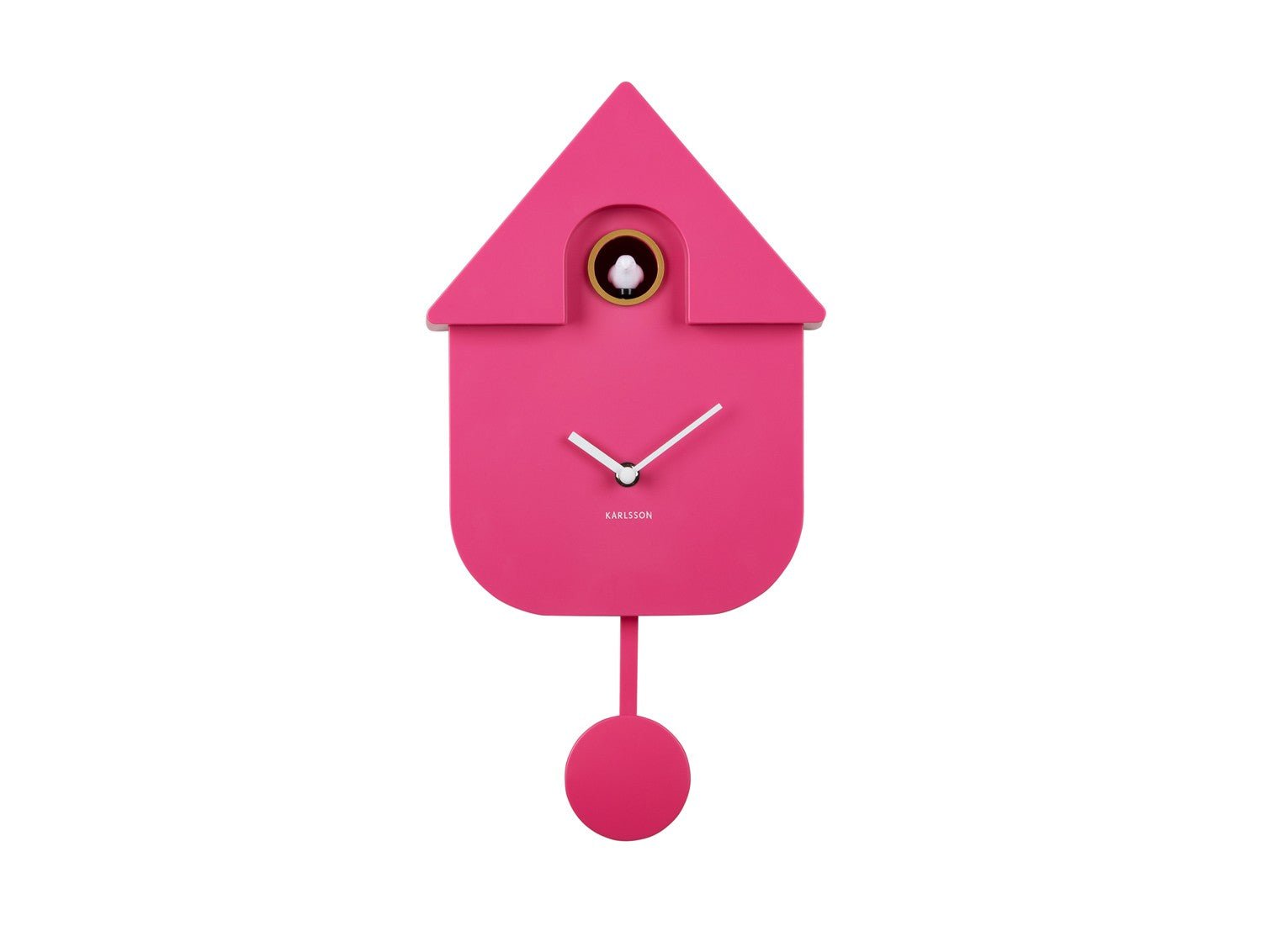 Karlsson Kuckucksuhr MODERN CUCKOO bright pink | 8,5x21,5x41 cm - Sir Henrys