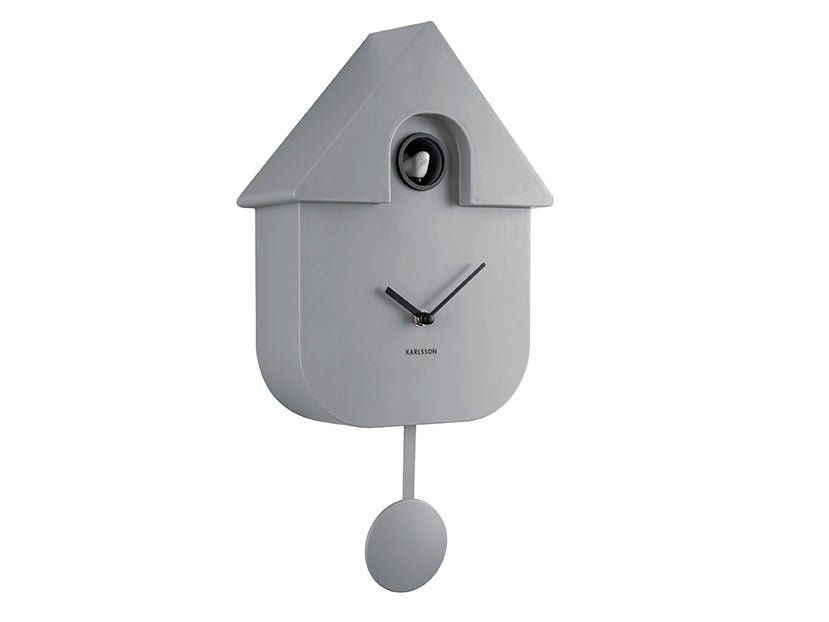 Karlsson Kuckucksuhr MODERN CUCKOO grau | 8,5x21,5x41 cm - Sir Henrys