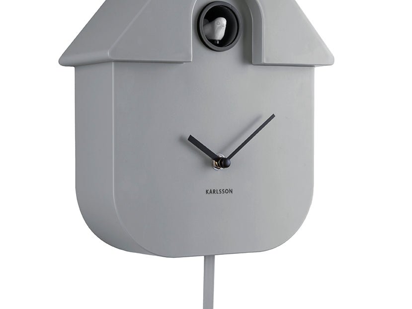 Karlsson Kuckucksuhr MODERN CUCKOO grau | 8,5x21,5x41 cm - Sir Henrys