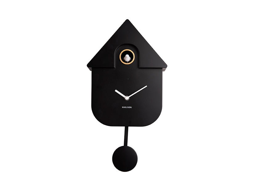 Karlsson Kuckucksuhr MODERN CUCKOO schwarz | 8,5x21,5x41 cm - Sir Henrys