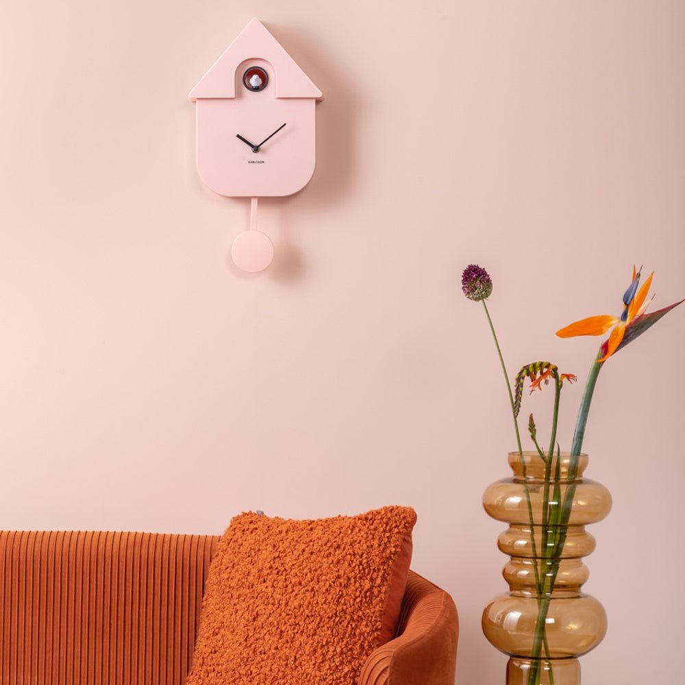 Karlsson Kuckucksuhr MODERN CUCKOO soft pink | 41x22cm - Sir Henrys