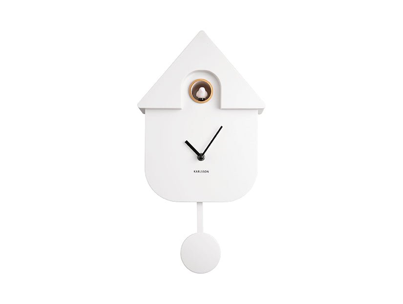 Karlsson Kuckucksuhr MODERN CUCKOO weiß | 8,5x21,5x41 cm - Sir Henrys
