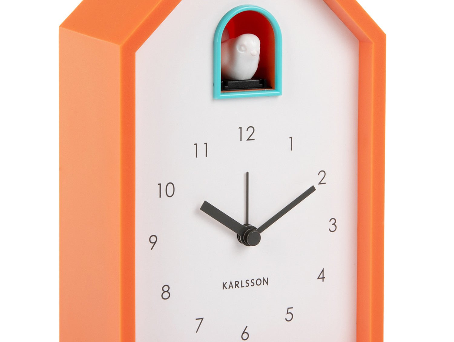 Karlsson Kuckucksuhr Wecker MODERN CUCKOO bright orange | 6x12x20 cm - Sir Henrys
