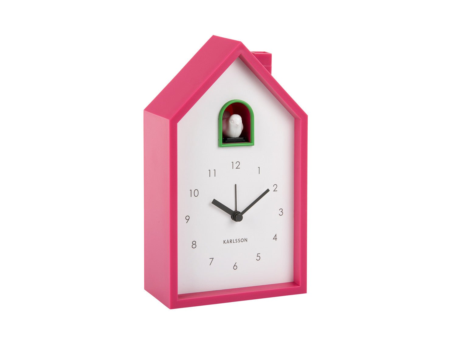 Karlsson Kuckucksuhr Wecker MODERN CUCKOO bright pink | 6x12x20 cm - Sir Henrys