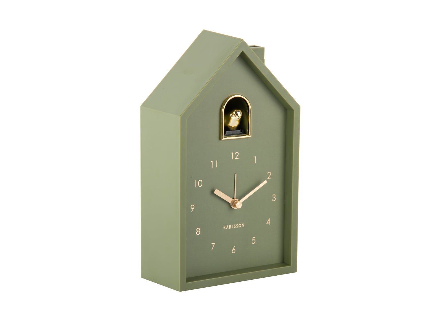 Karlsson Kuckucksuhr Wecker MODERN CUCKOO ORO luxury green | 11,5x20cm - Sir Henrys