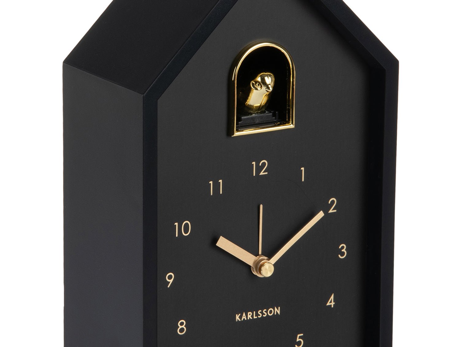 Karlsson Kuckucksuhr Wecker MODERN CUCKOO ORO schwarz | 11,5x20cm - Sir Henrys