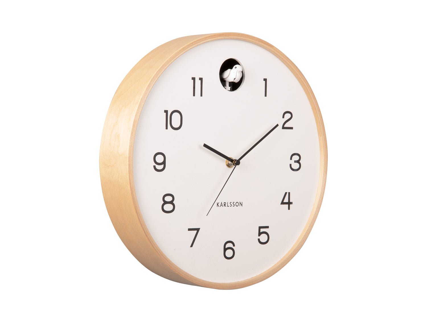 Karlsson Wanduhr NATURAL CUCKOO weiß | Ø31,5x6cm - Sir Henrys