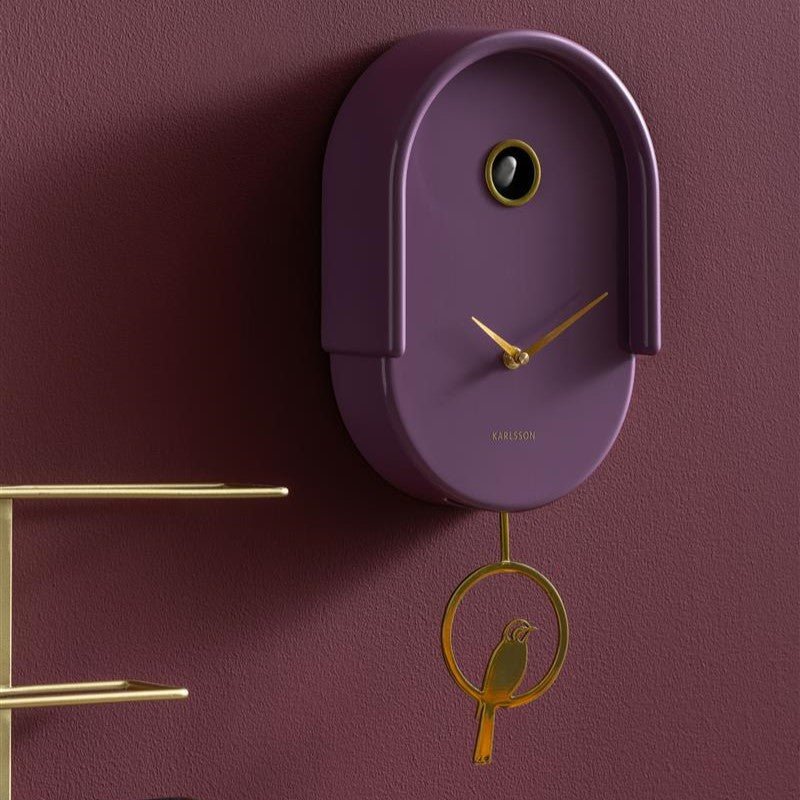 Karlsson Wanduhr TWEET light mauve | 20x42cm - Sir Henrys