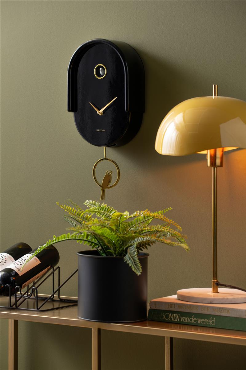 Karlsson Wanduhr TWEET schwarz | 20x42cm - Sir Henrys